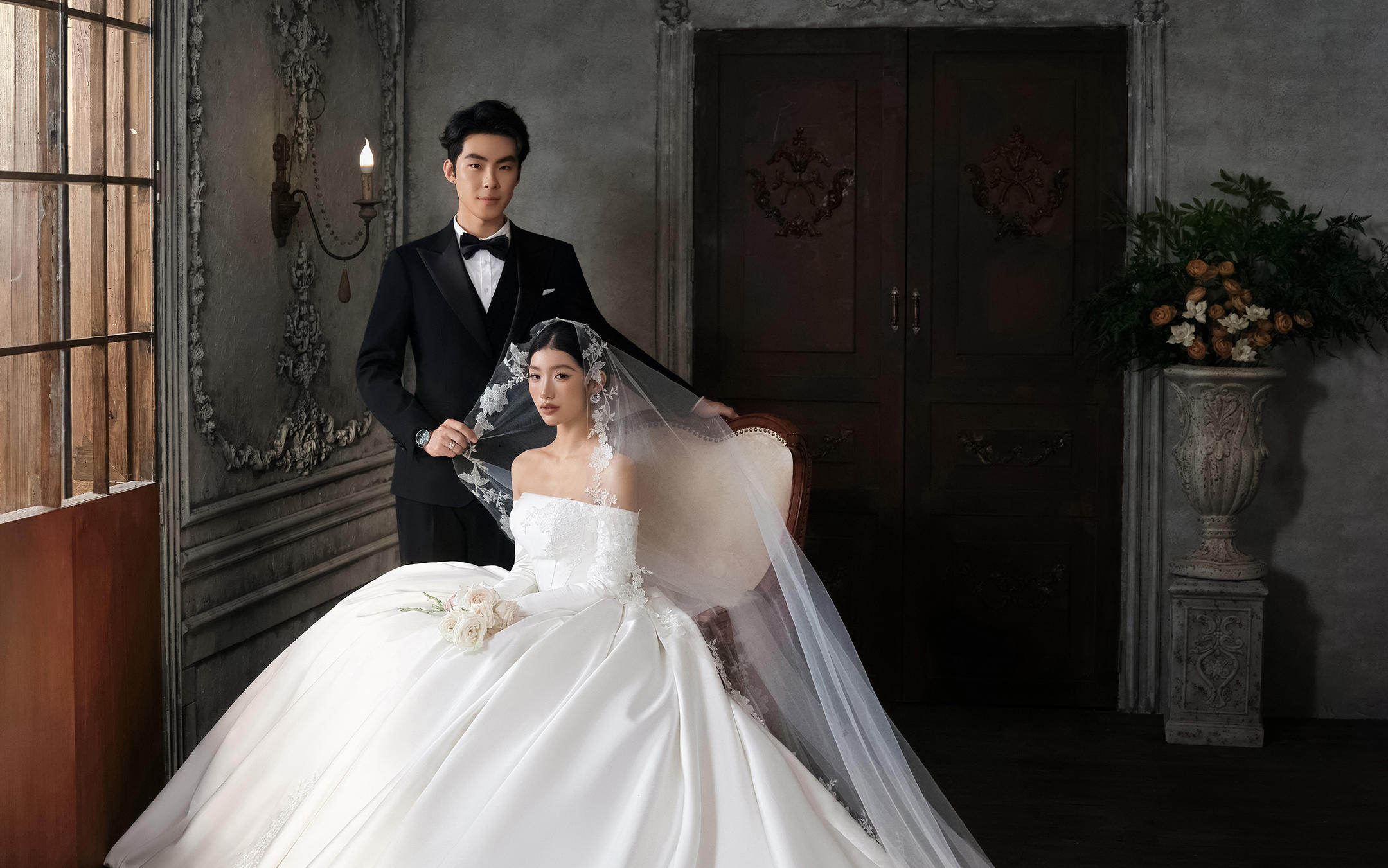 法式复古古堡风婚纱照