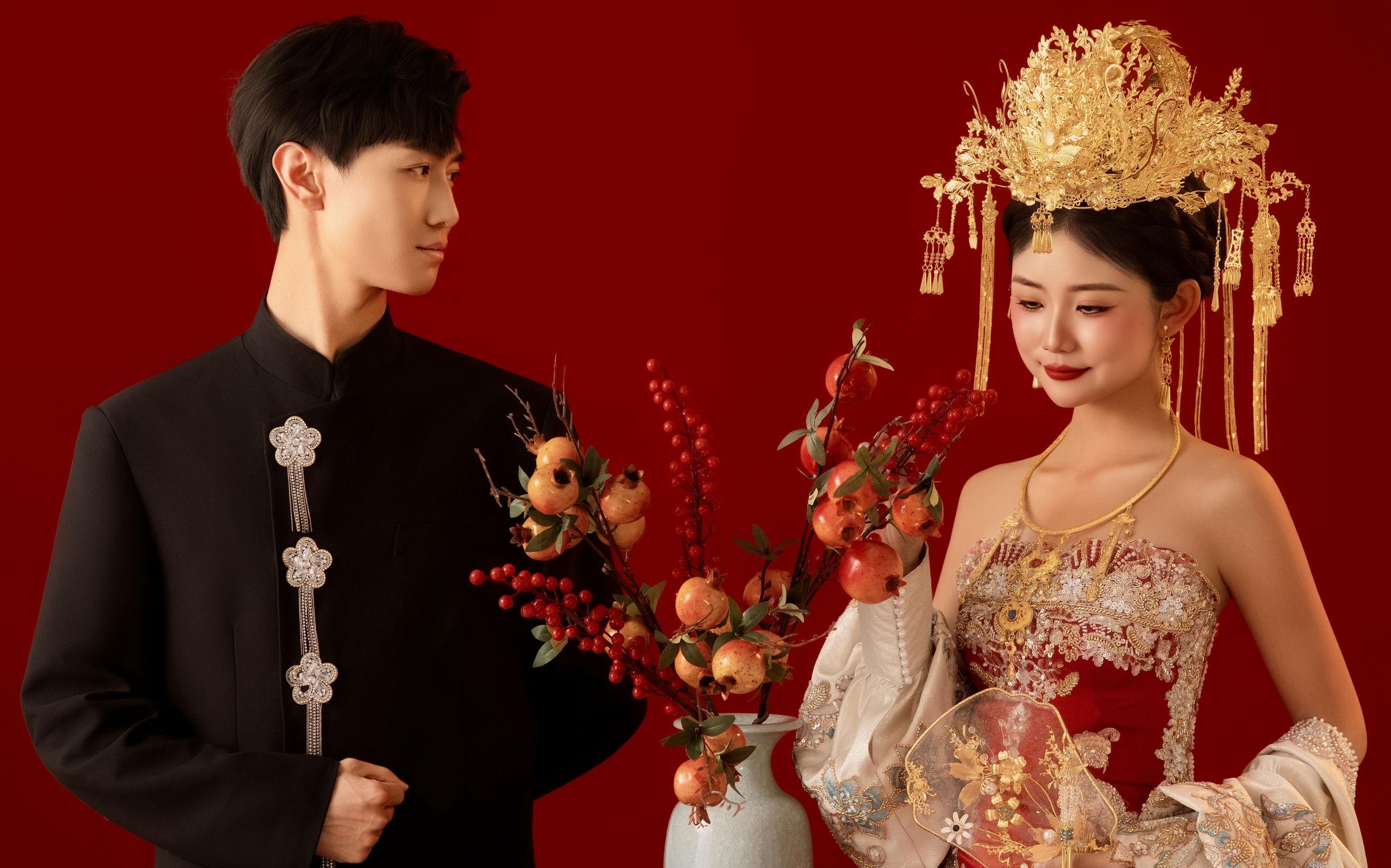 美炸了??不愧是黃金萬兩的新中式婚紗照?