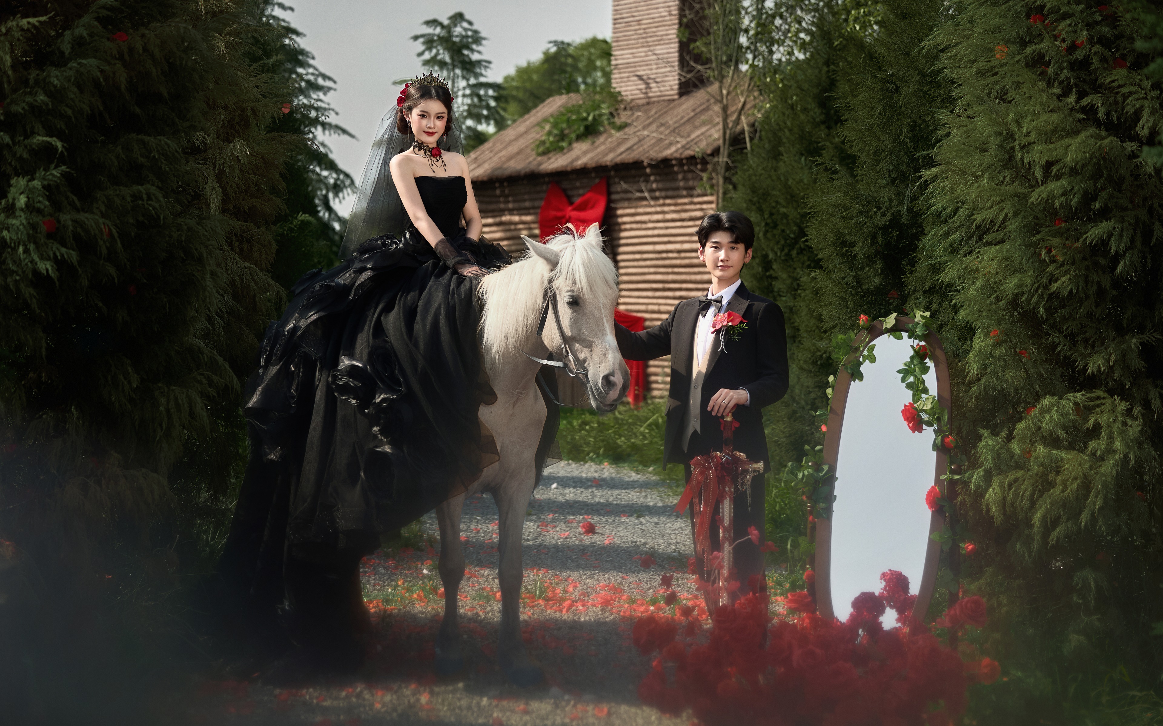 黑纱加冕|公主与骑士仪式感婚纱照