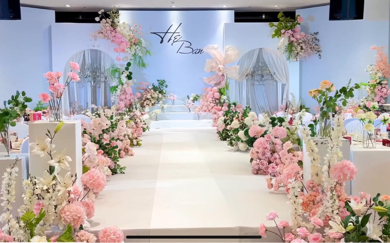 清新简约白粉色婚礼