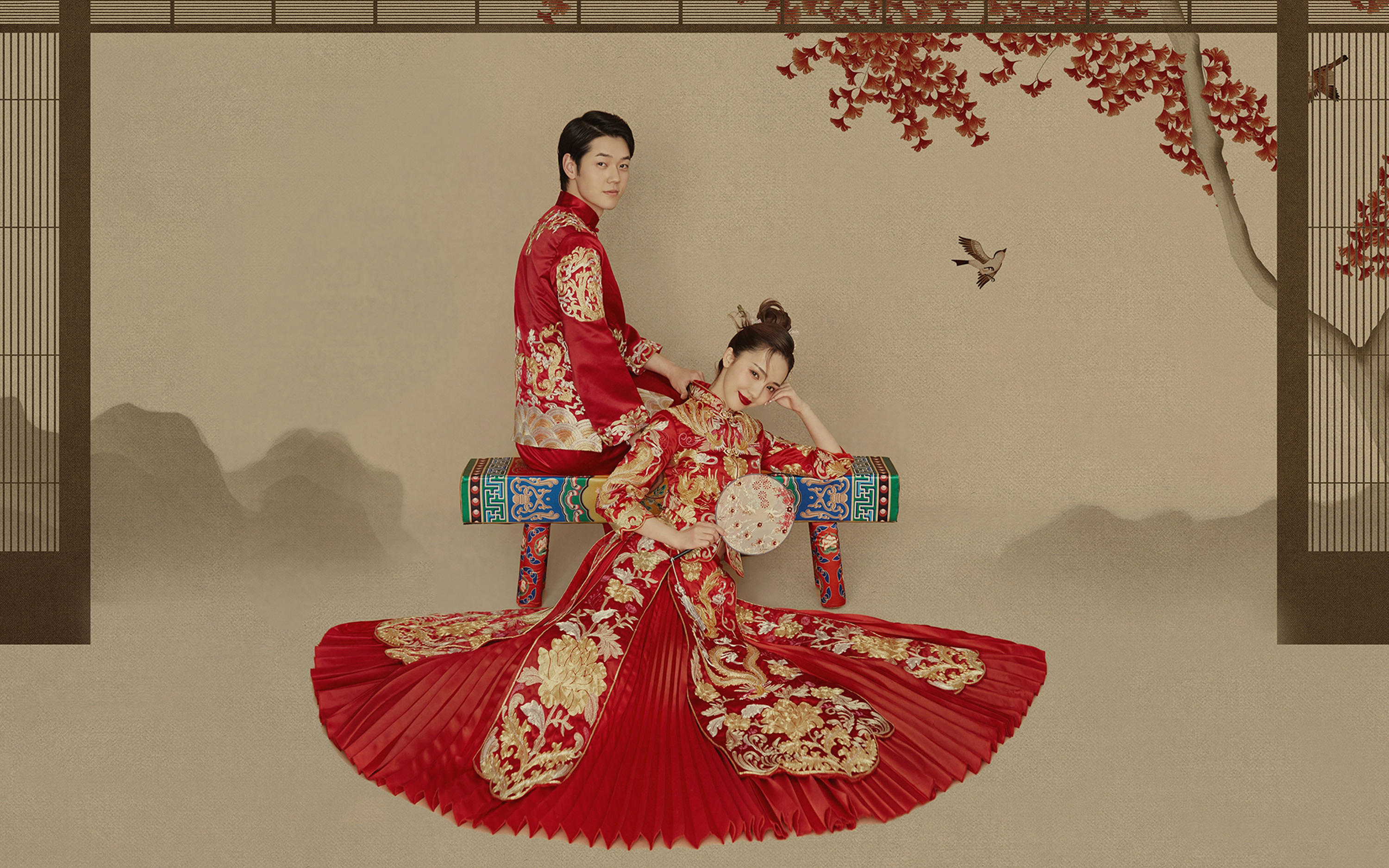 超強(qiáng)儀式感秀禾工筆畫