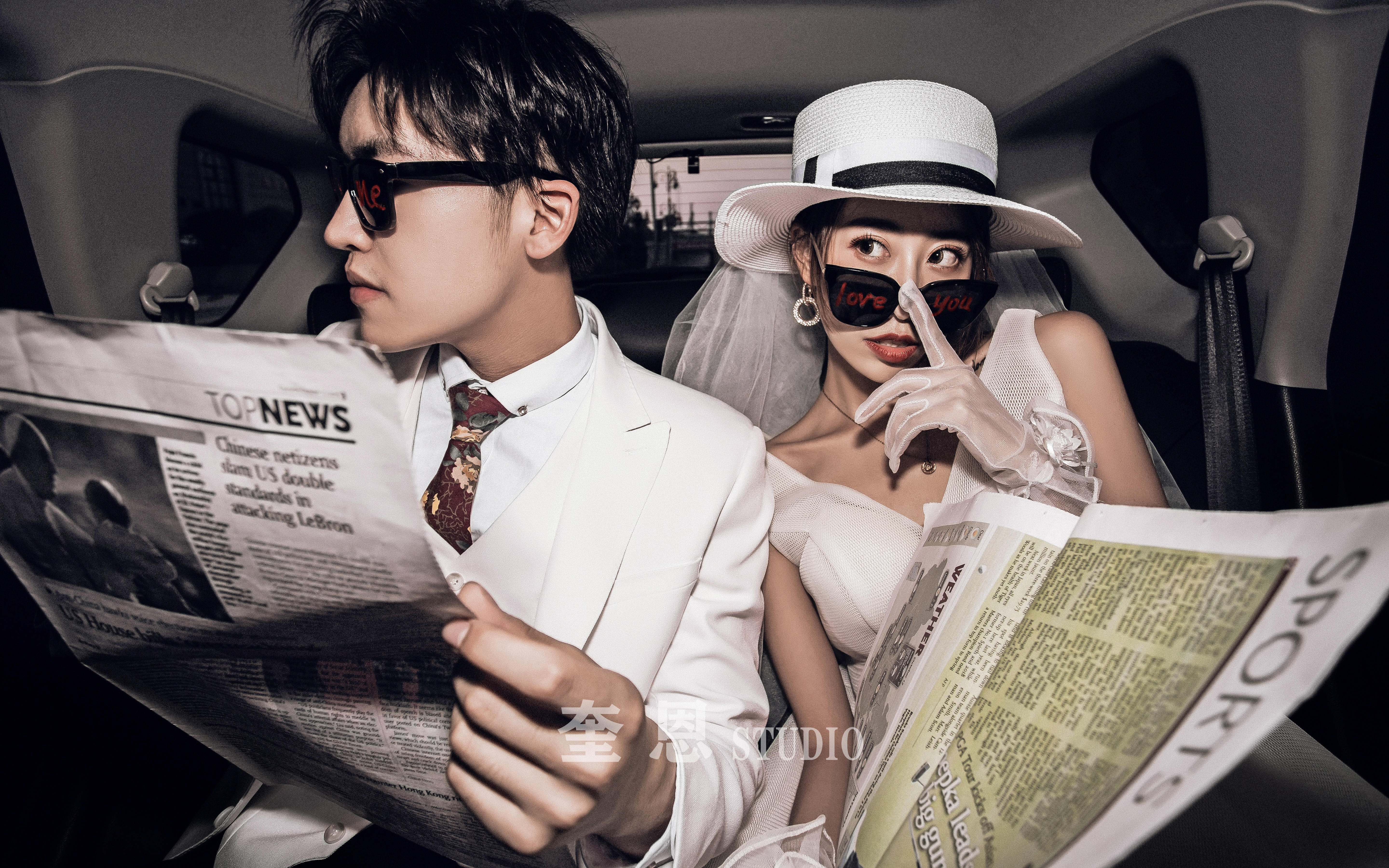 ins 风个性婚纱照