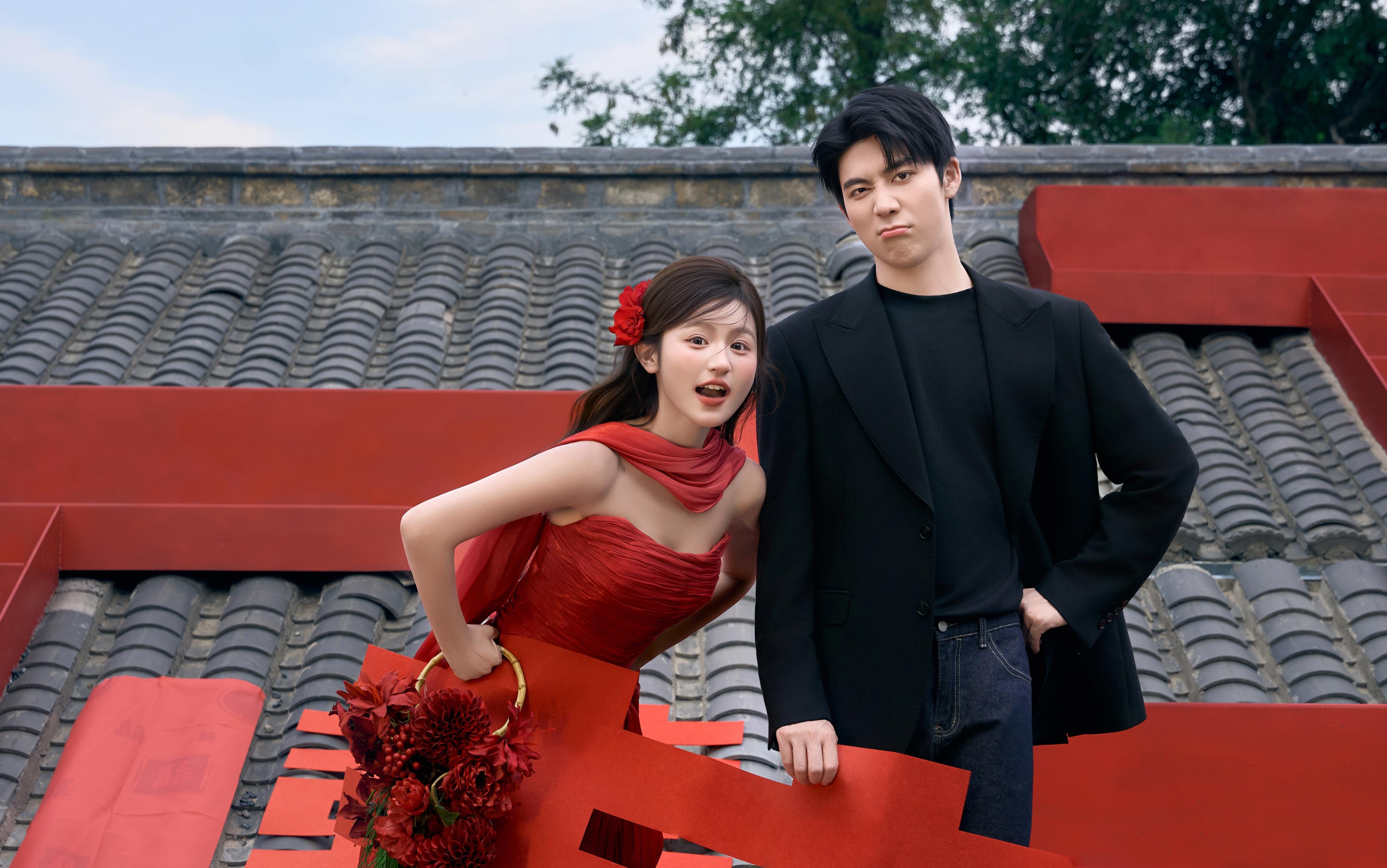 【D視覺攝影】黑西裝配正紅紗，老院兒里的新式囍氣