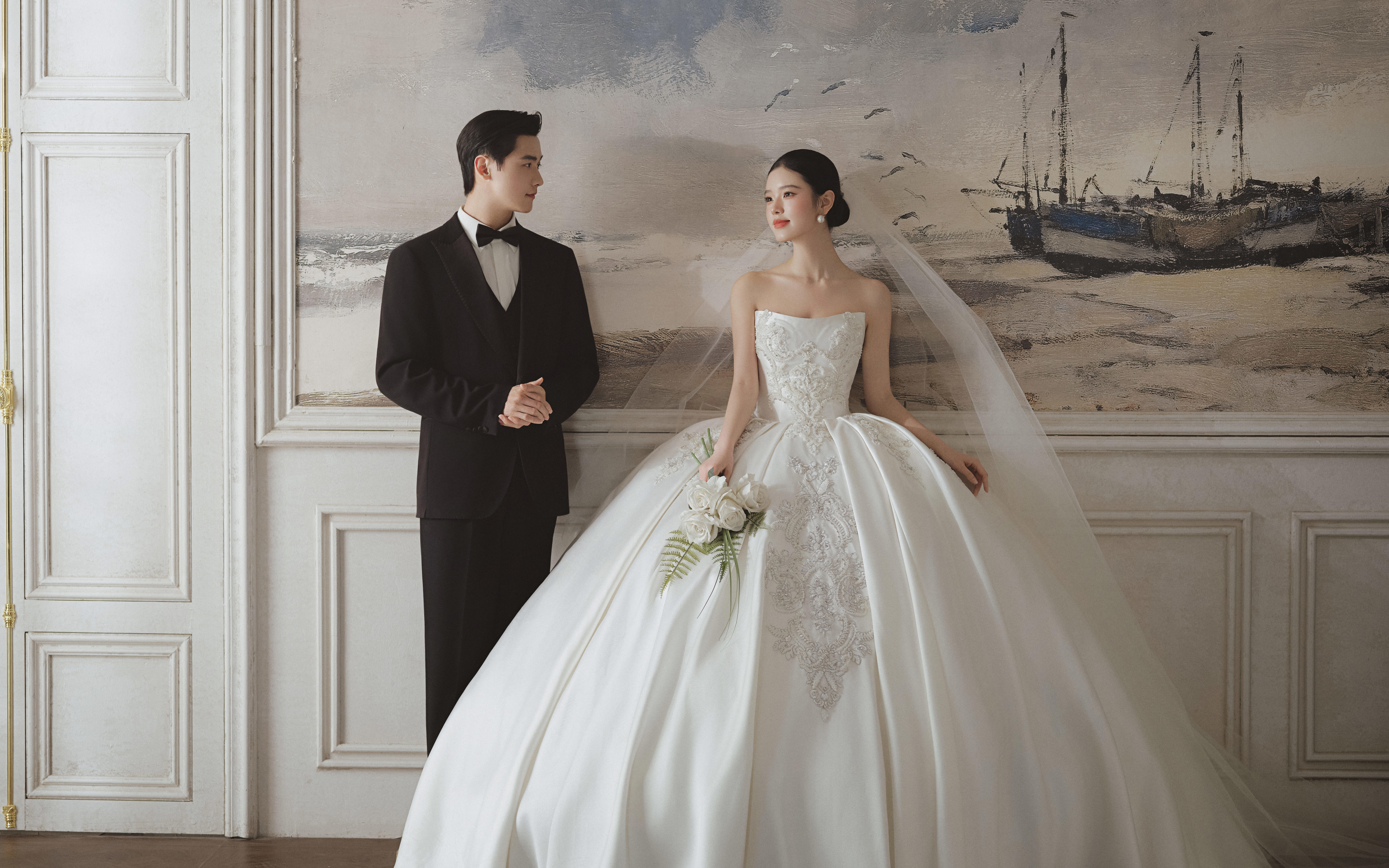 心动啦💗 张张都美到发光的油画婚纱照