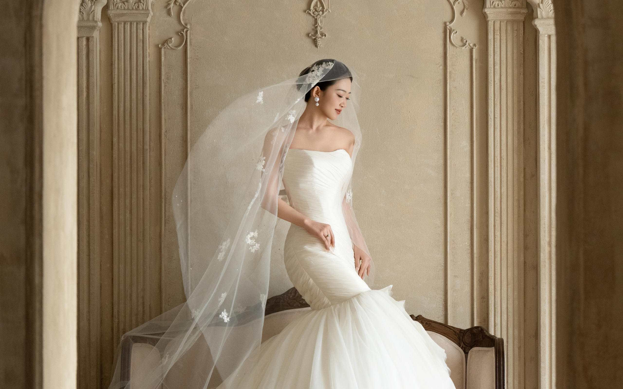 【雪彩客片】蕾絲魚尾裙才是真正的婚紗照天花板??