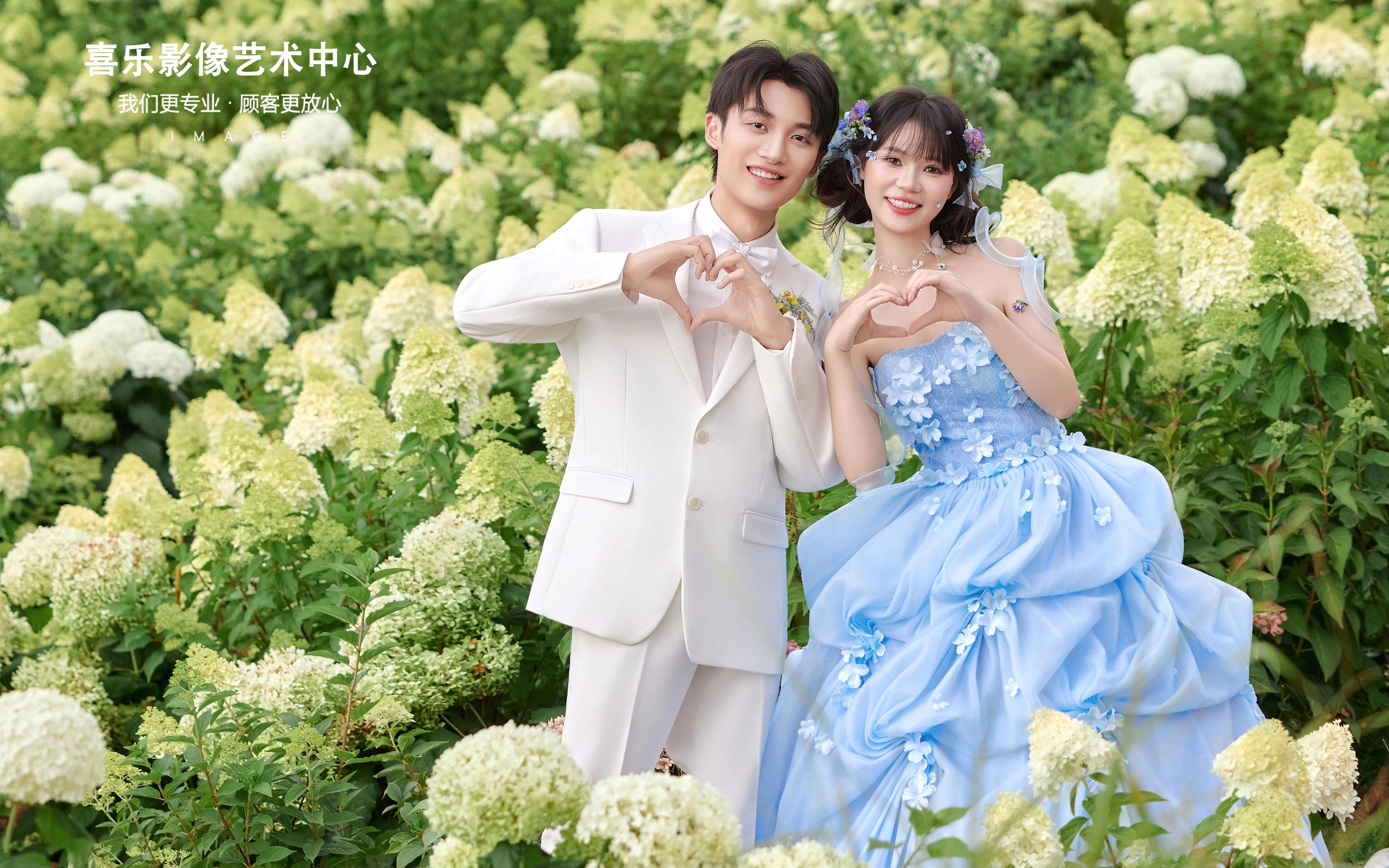 喜樂影像?? 花?；榧喺?，藍裙白紗甜度超標