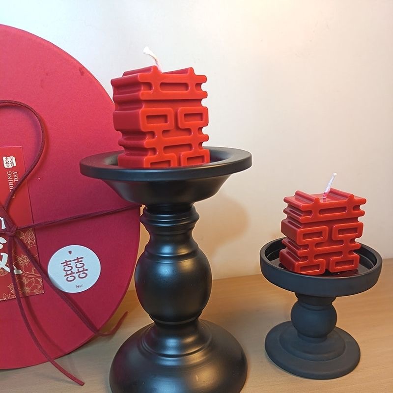 婚庆喜蜡烛复古罗马柱烛台婚礼氛围装饰摆件