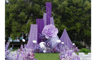 紫色主题户外婚礼