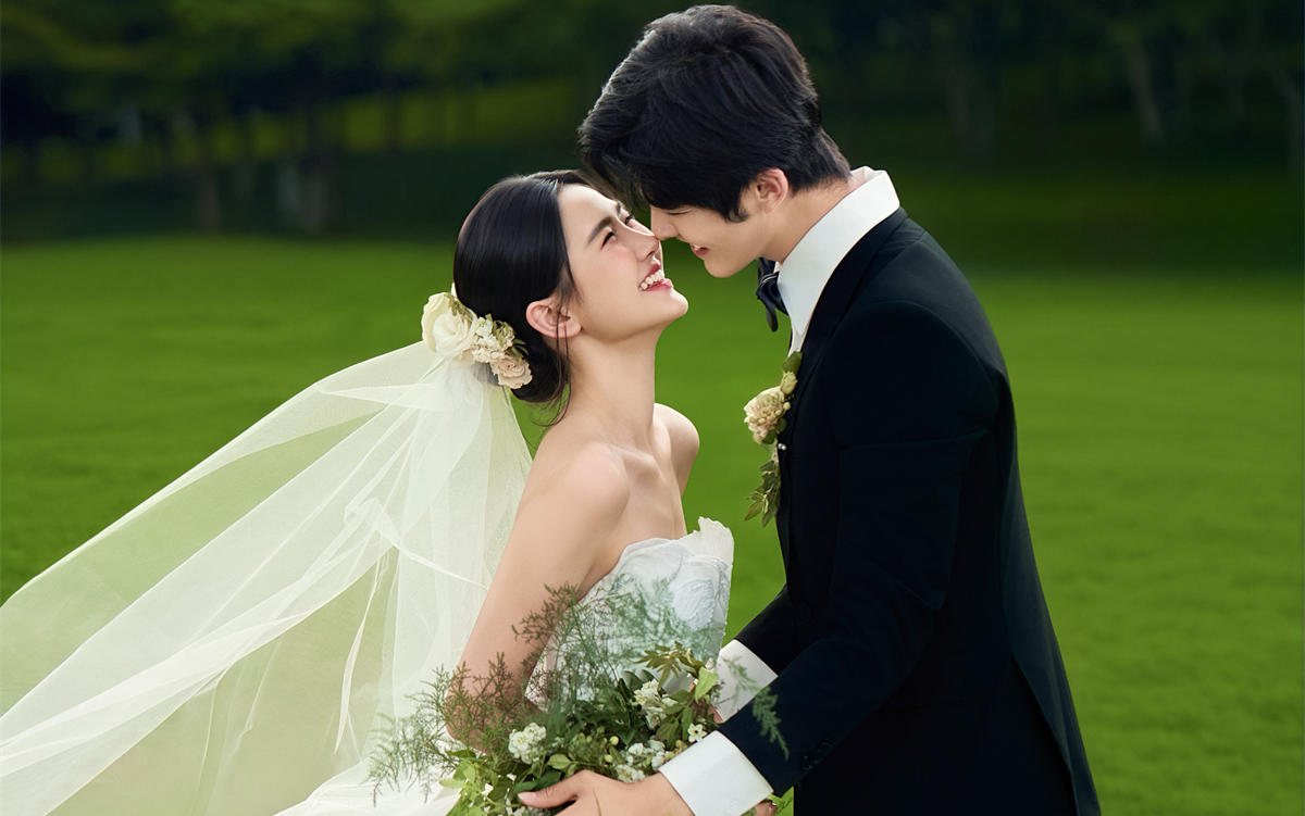 【D視覺(jué)攝影】邂逅草坪白紗，這組婚紗照甜度超標(biāo)