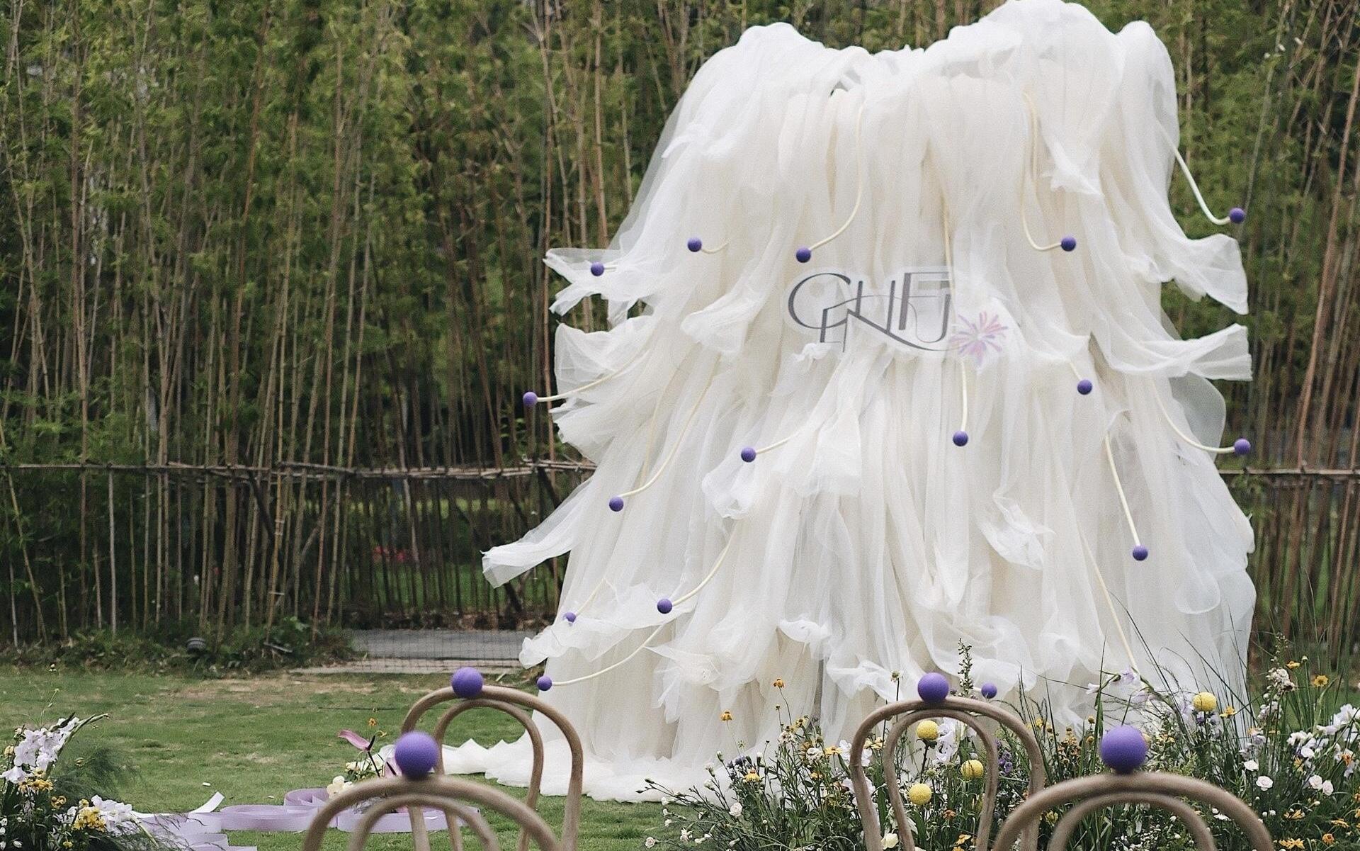 奶油风户外婚礼