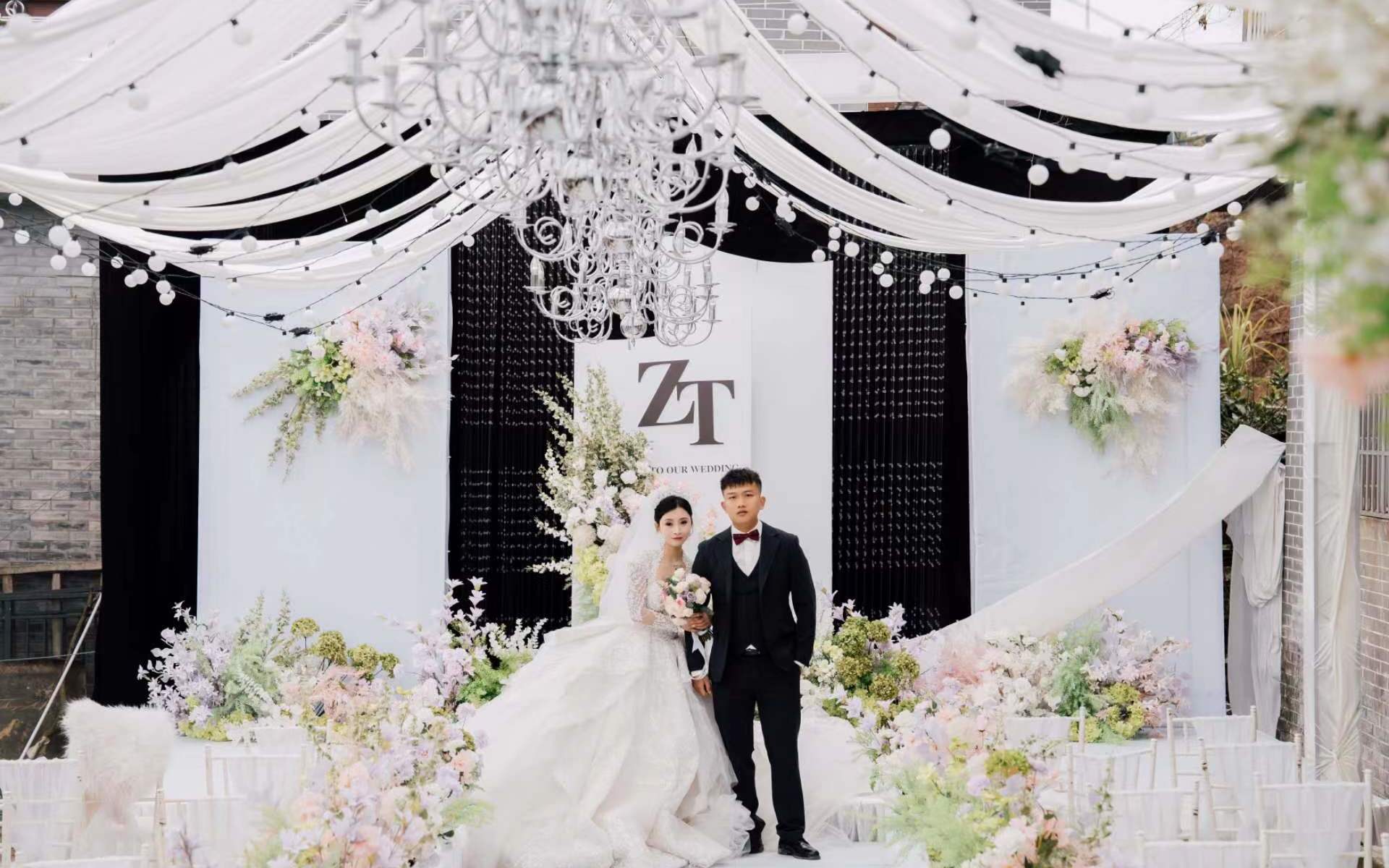 户外韩系水晶花艺婚礼