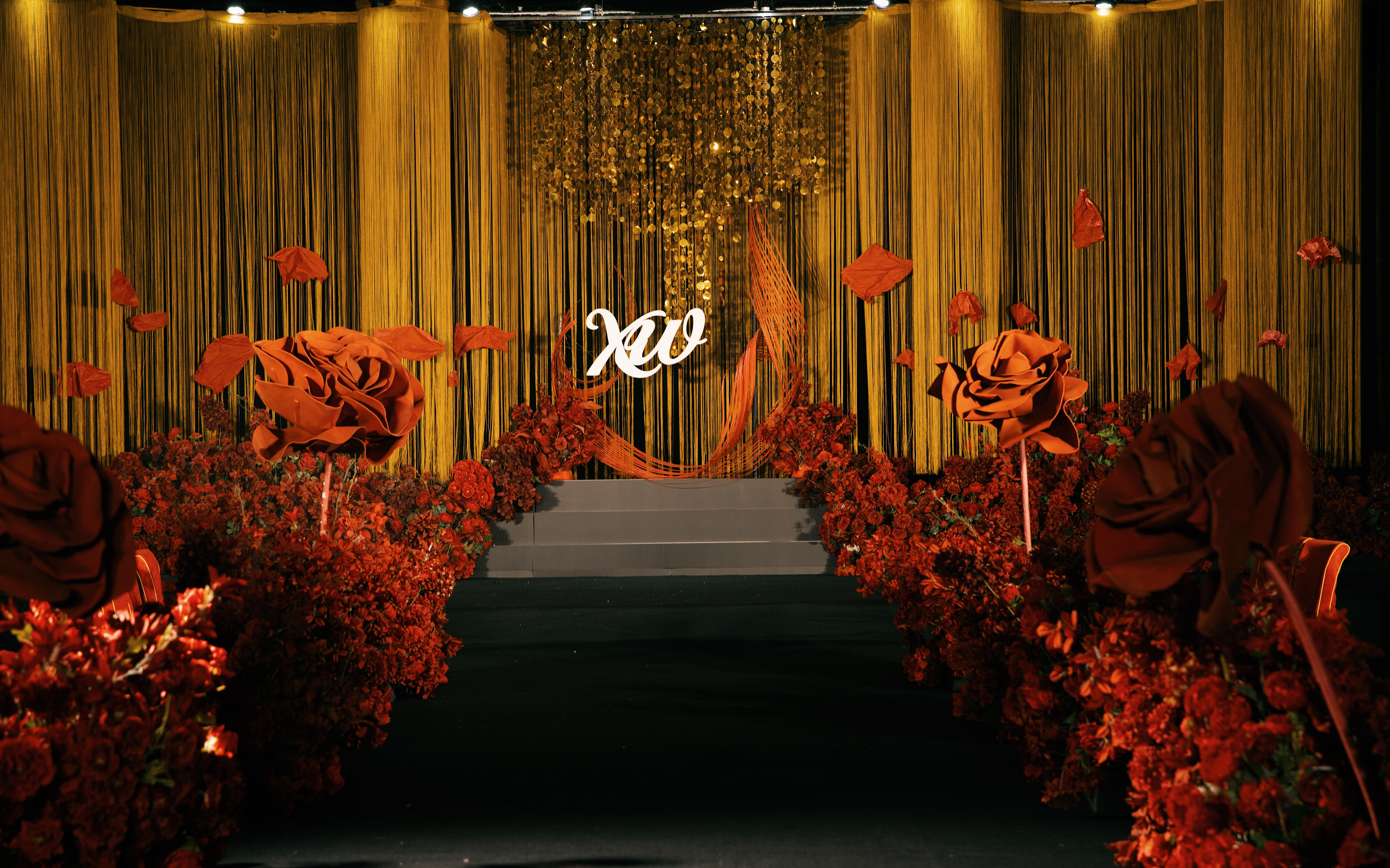 2025復(fù)古金紅婚禮