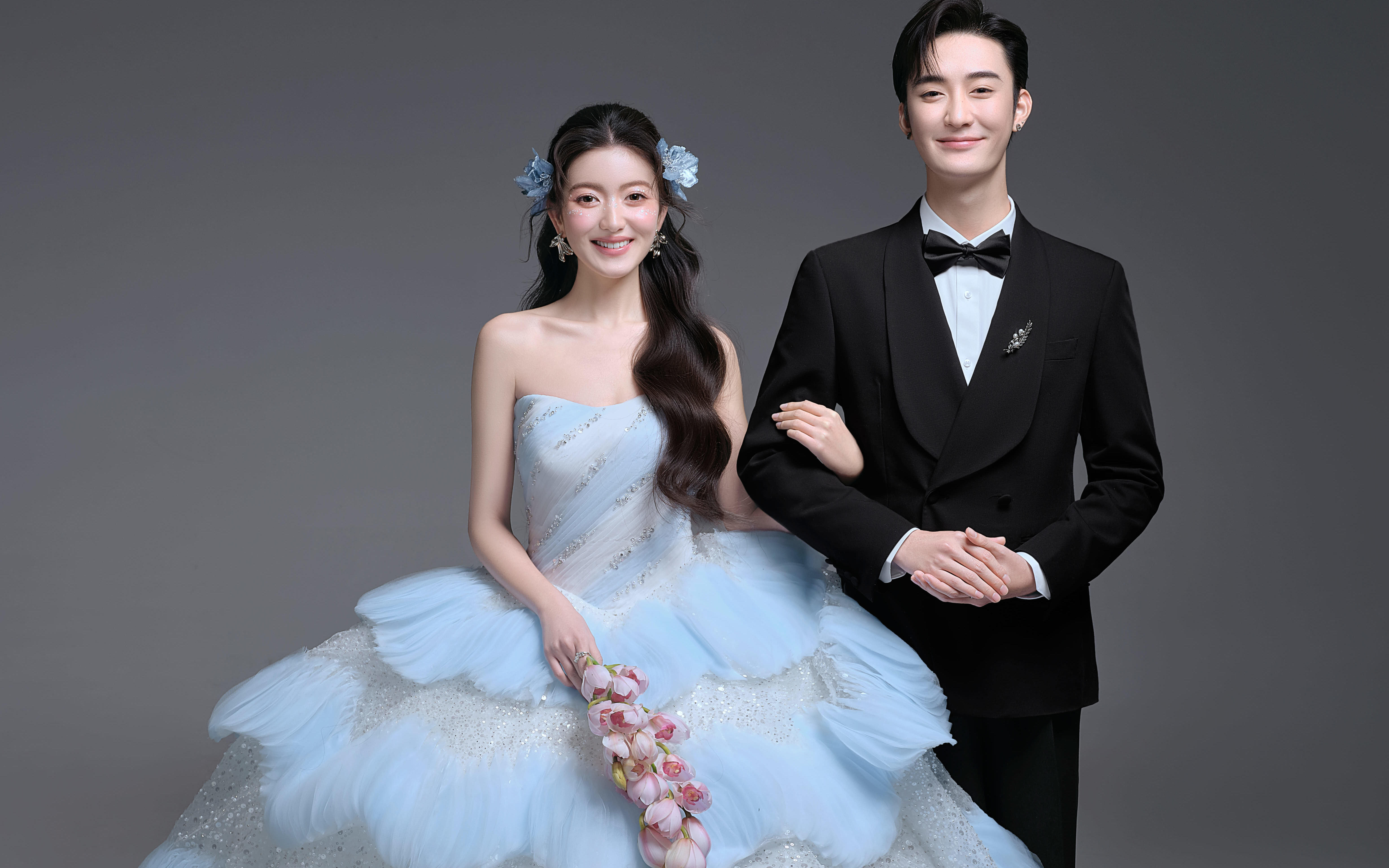 人生高光时刻✨必拍这组冰蓝海浪主纱