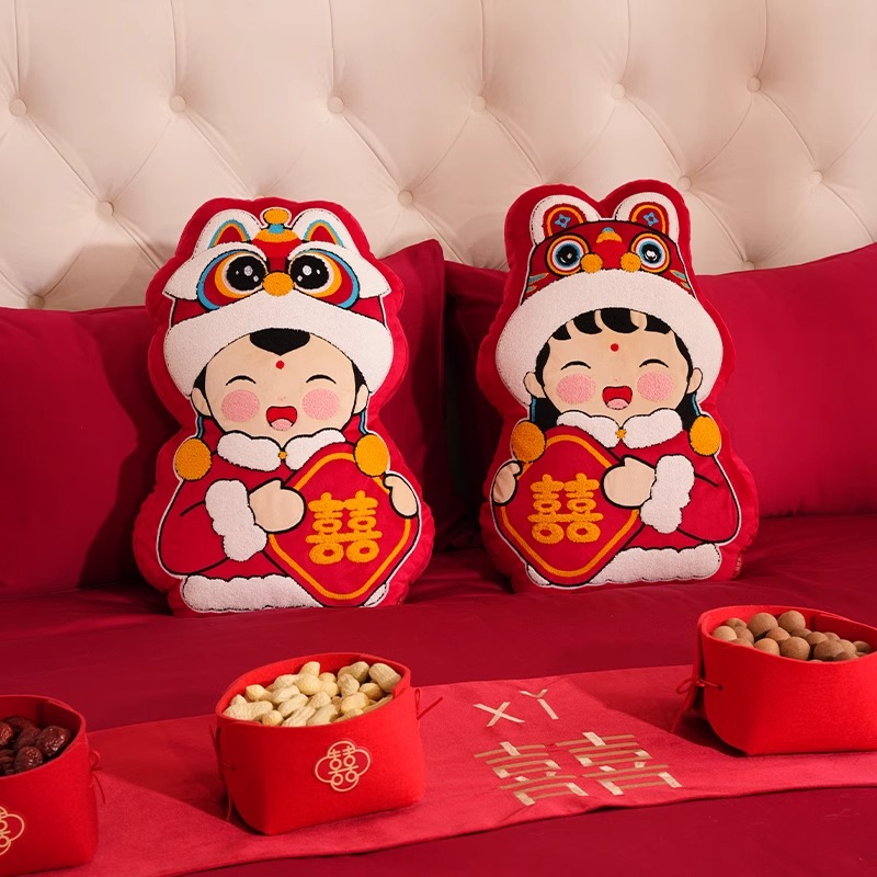 駱易家福娃報(bào)喜系列新婚新娘陪嫁娃娃嫁妝