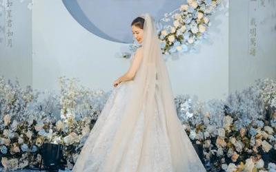 【鳳求凰婚禮】同心圓清新中國風(fēng)藍(lán)色
