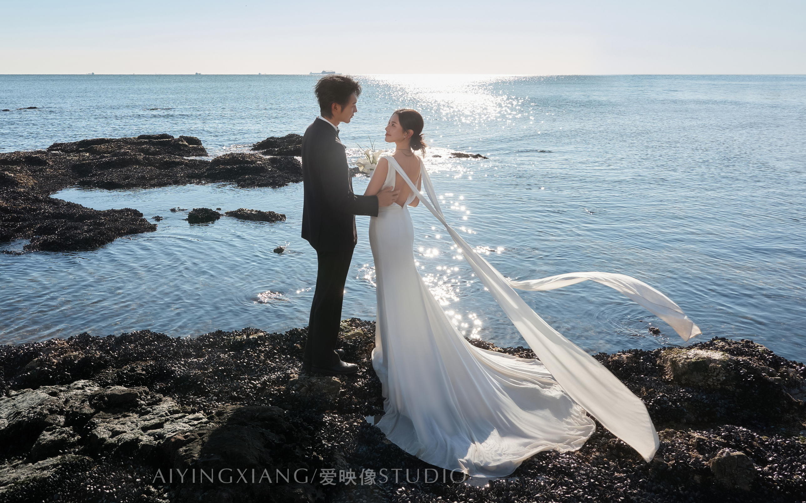 青岛海边婚纱照|海景婚纱照
