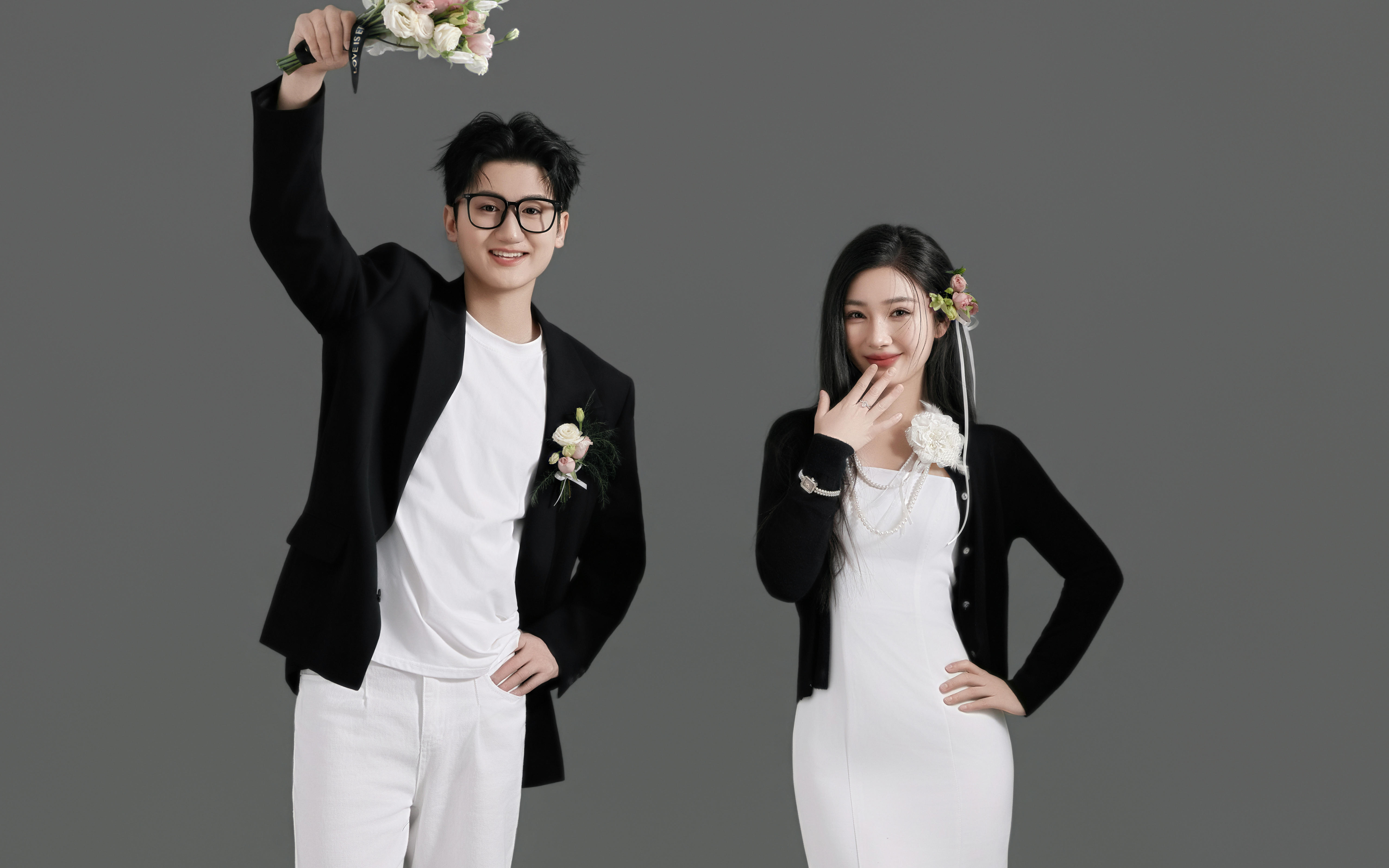 韓式簡約風(fēng)室內(nèi)婚照