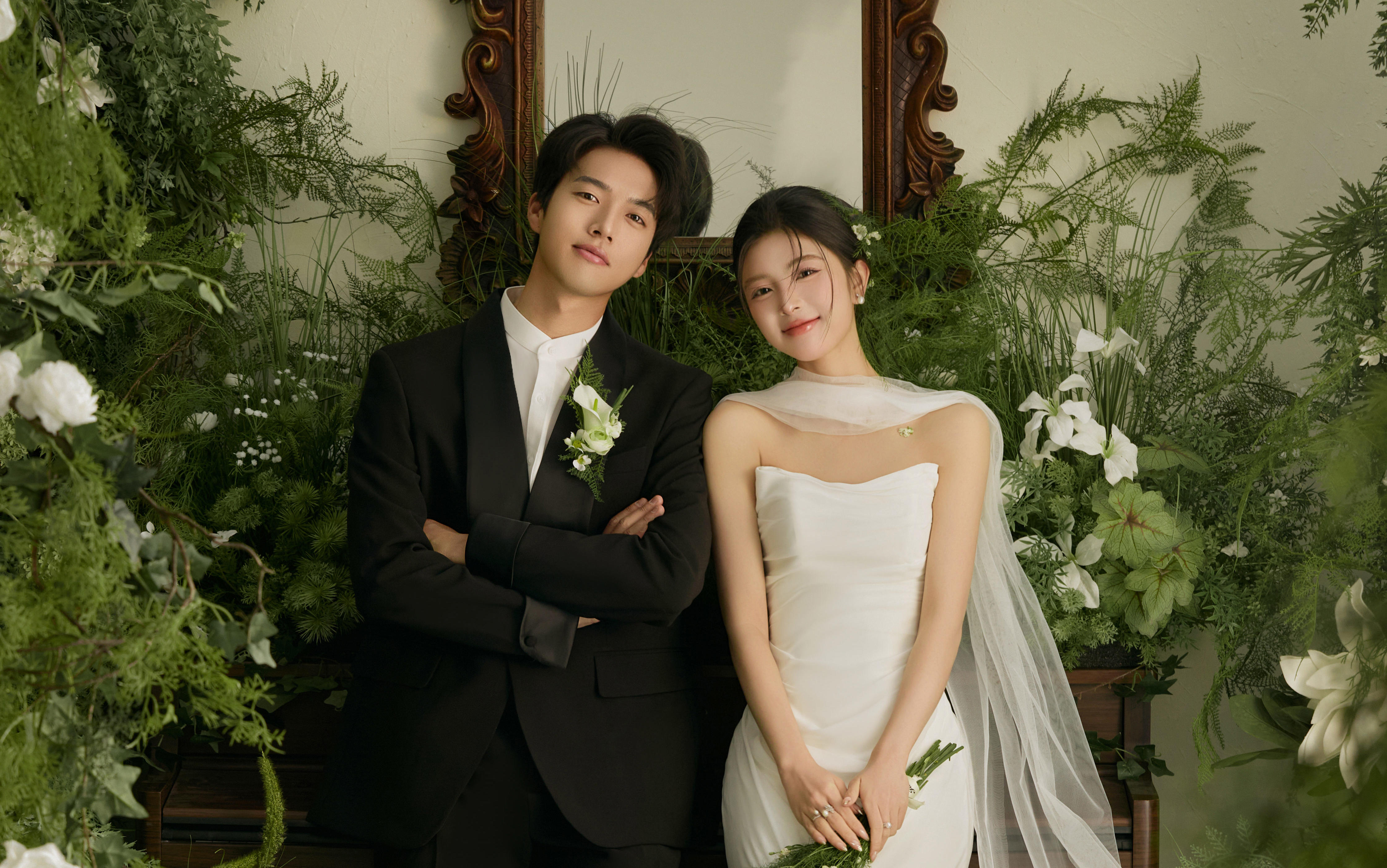 误入莫奈花房💐法式婚纱照美得像春日油画