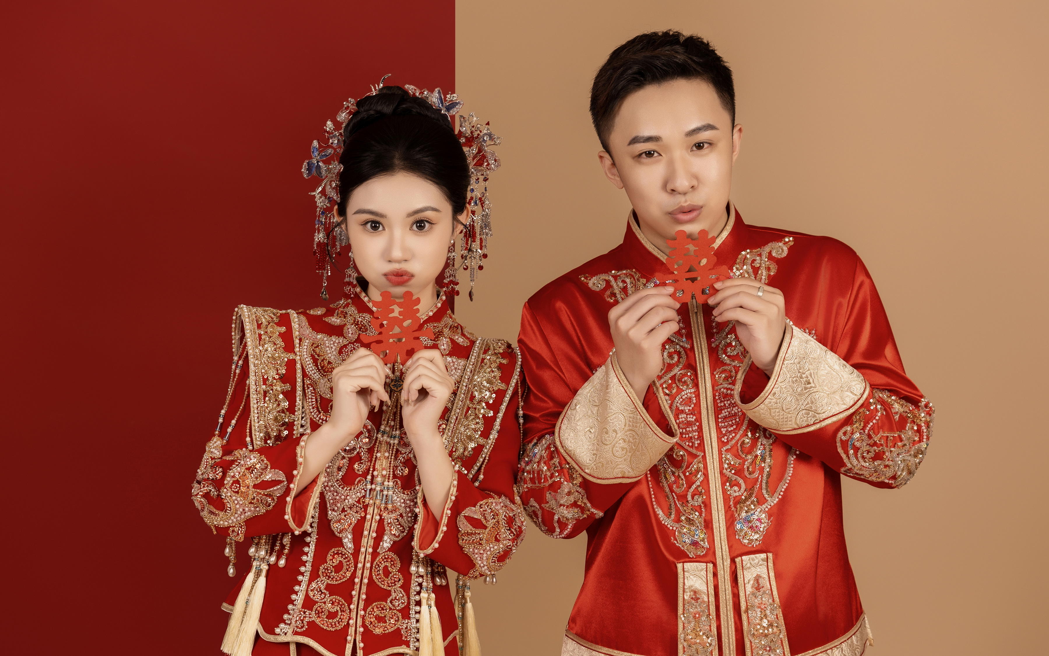 喜慶不俗氣?太鐘意我的中式秀禾婚紗照了?