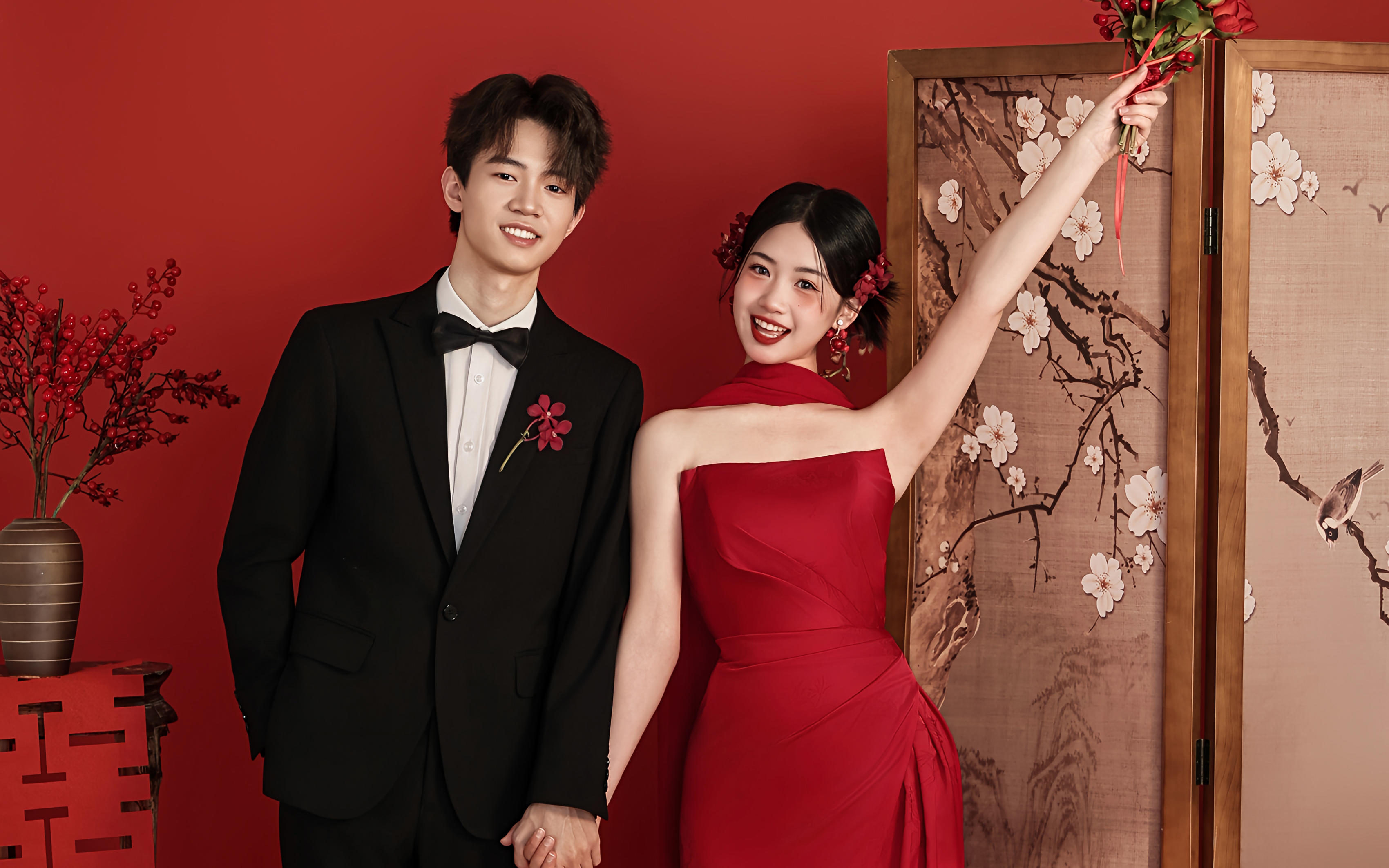 真的没办法拒绝中国红❤️新中式喜嫁婚纱照