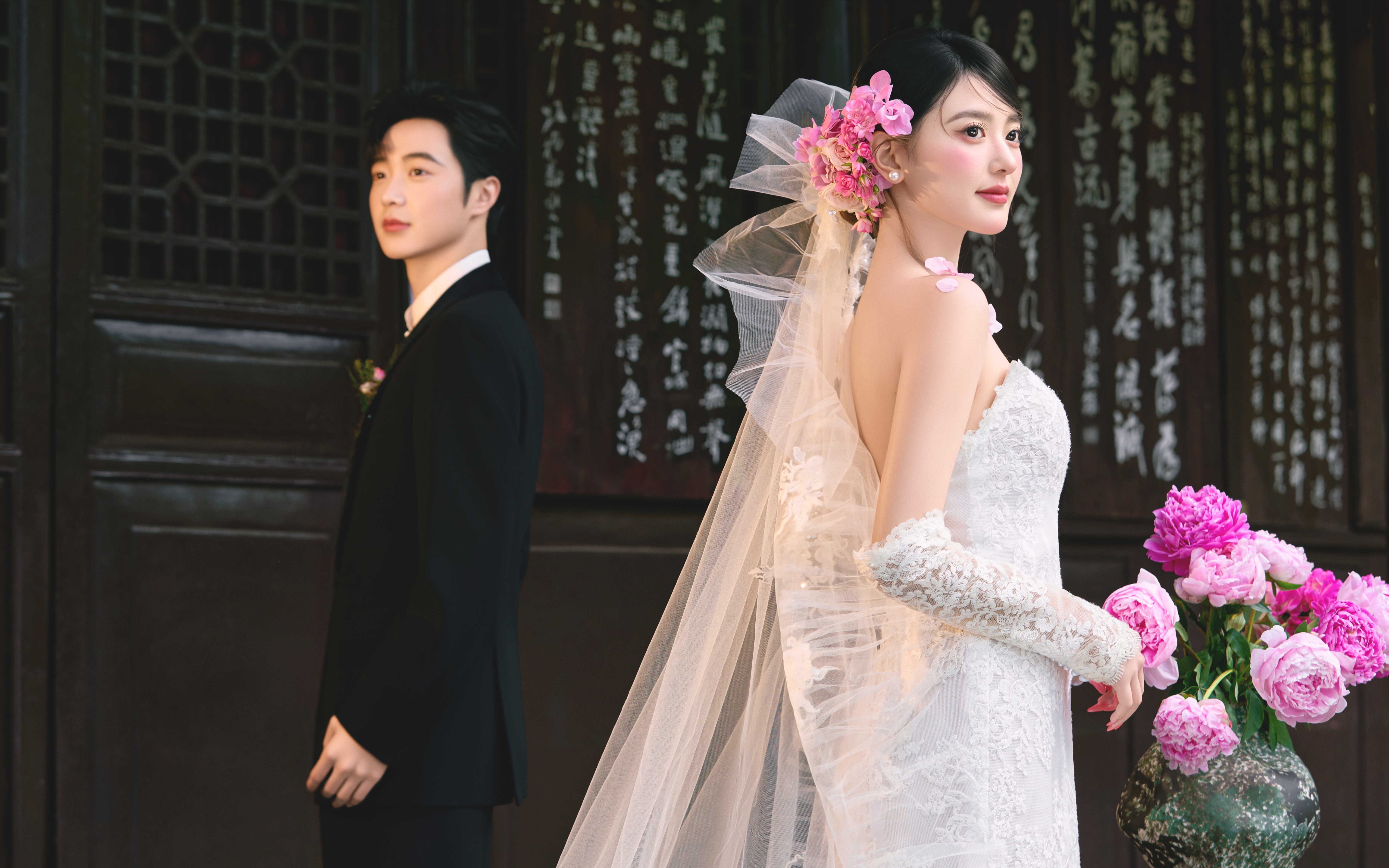 姐妹们❗️婚纱照就选园林新中式😭美死了