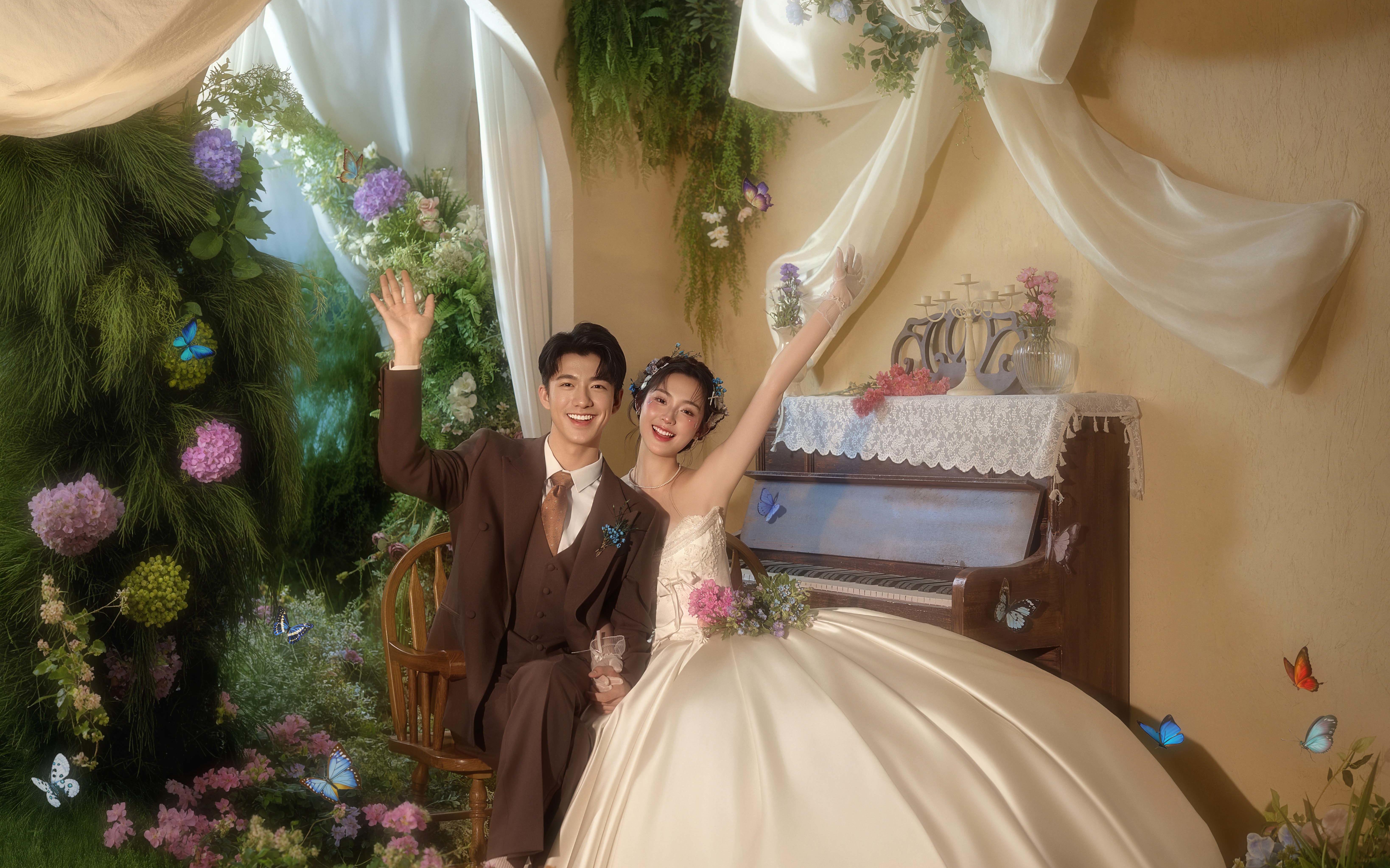 墜入花室綺夢(mèng)?輕法式輕復(fù)古 婚紗照美翻了