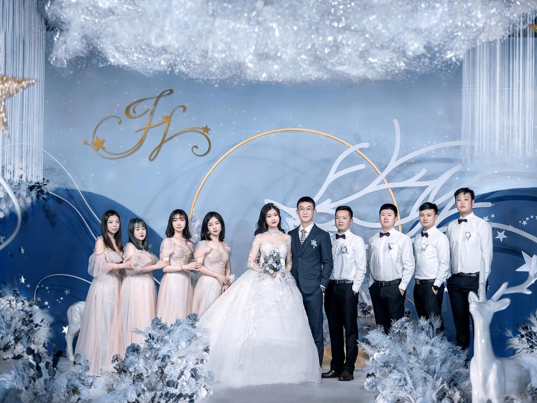 【林深时见鹿】童话色彩雾霾蓝婚礼