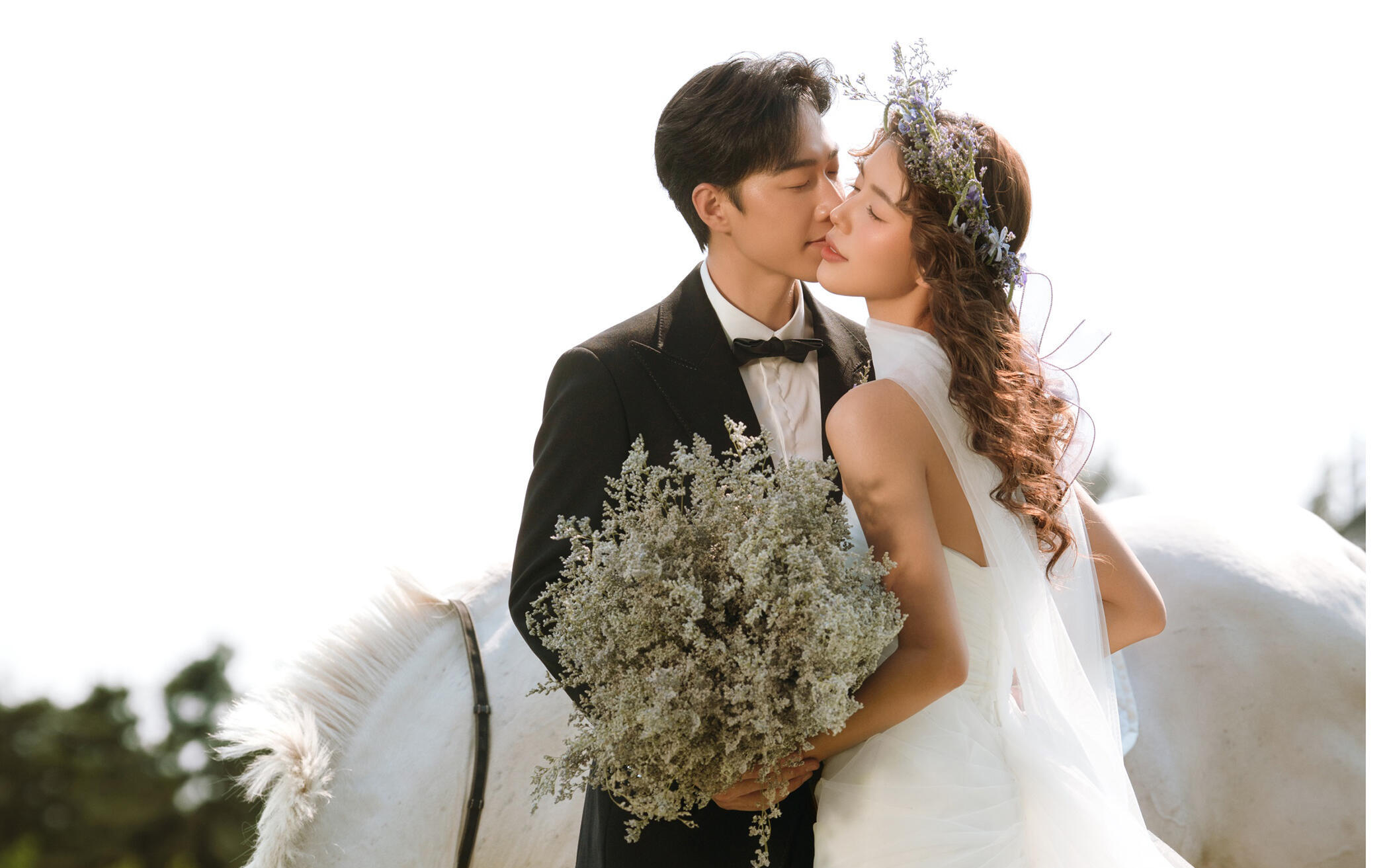 森系婚纱照🐴骑着白马嫁给你，童话成真了