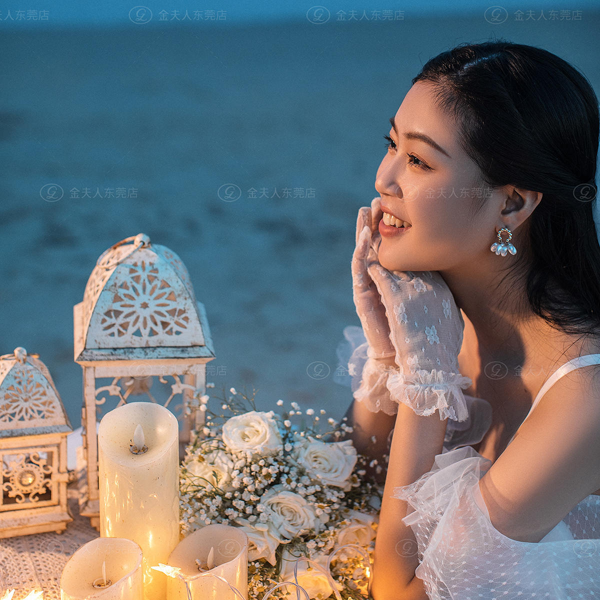 金夫人丨李先生&向女士丨夜景唯美海景婚纱照
