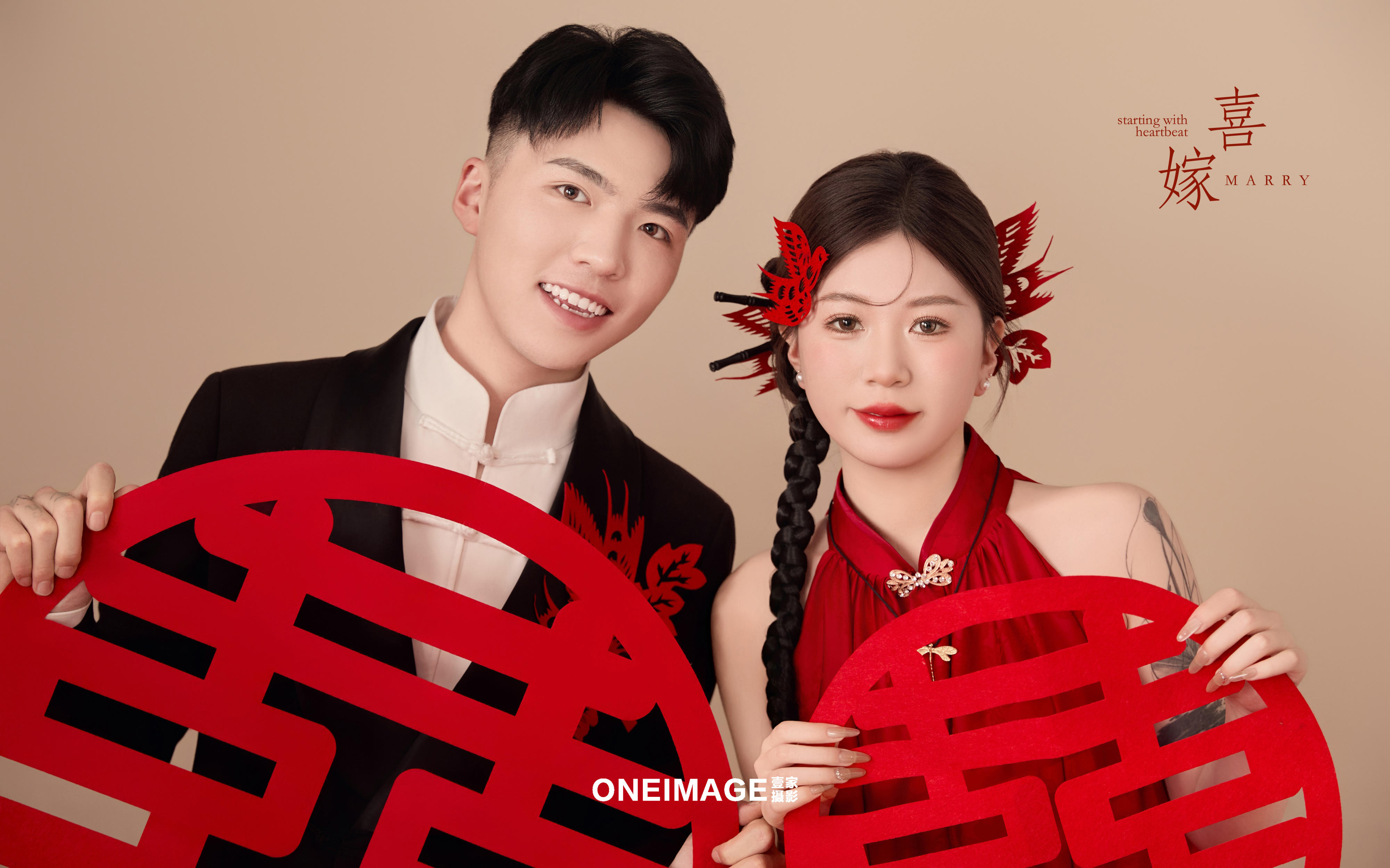 【壹家摄影】好喜欢我在菏泽拍的红底喜嫁婚纱照啊