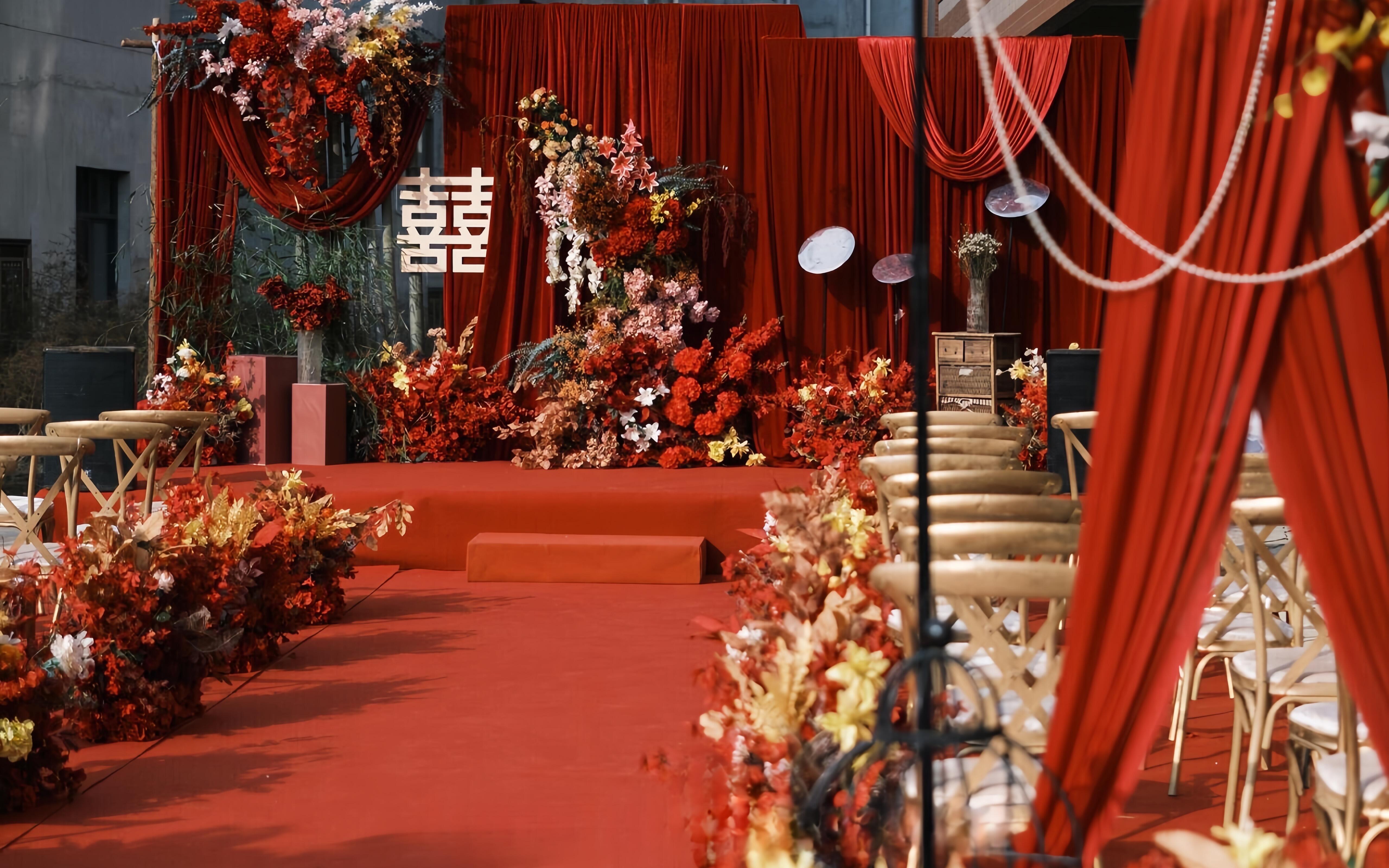 【紅妝】被全村圍觀?小眾又復(fù)古的家宴婚禮布置