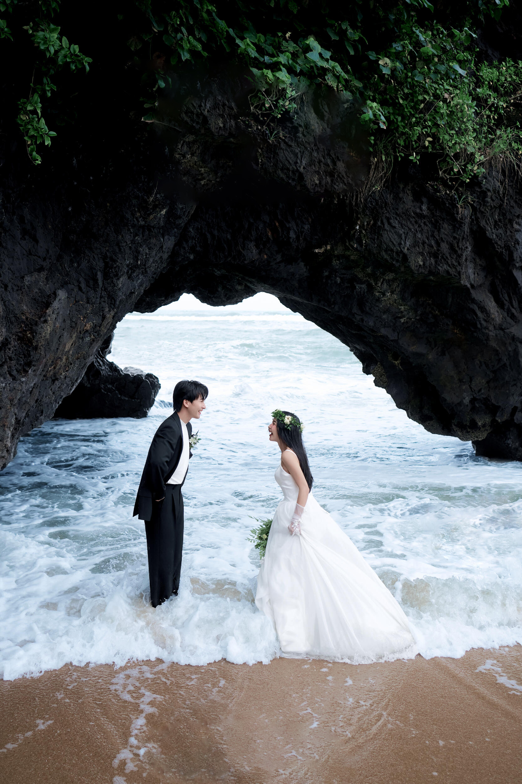 浪漫海景超喜欢的婚纱照 