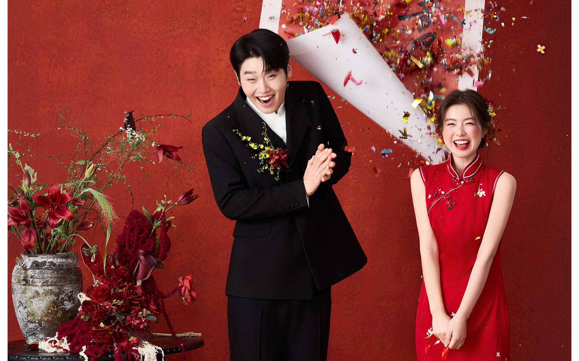 新中式喜嫁婚纱照太俏皮啦（琴瑟相合）