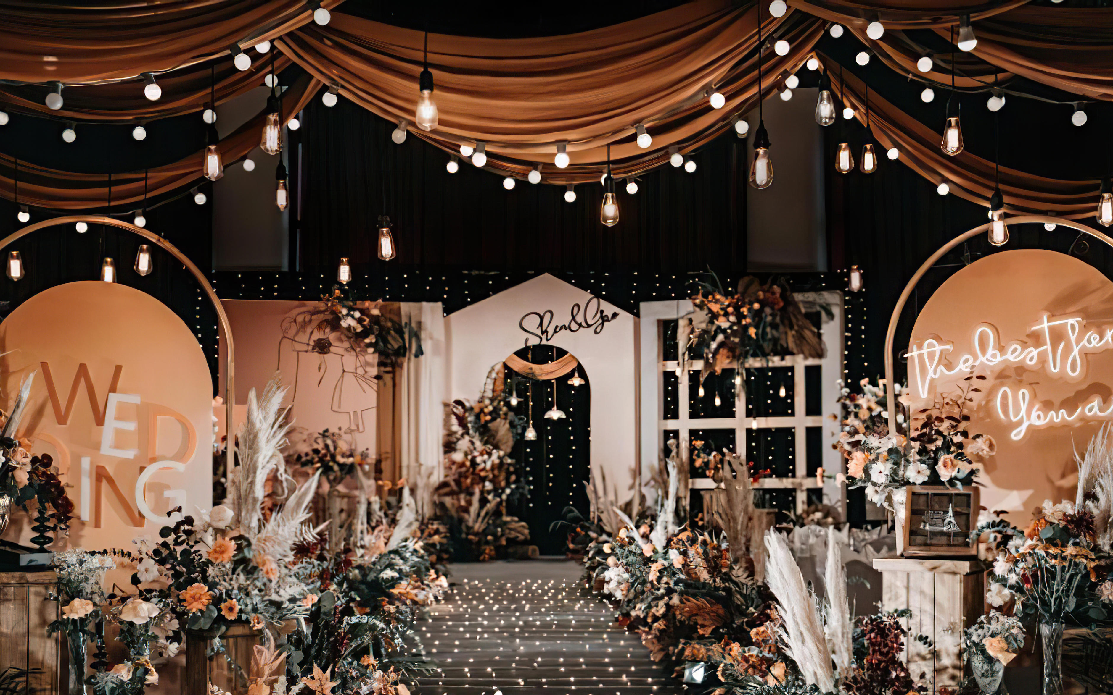 暖暖的复古棕-秋色系婚礼