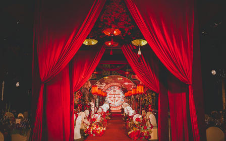 超火de~红色主题室内中式婚礼