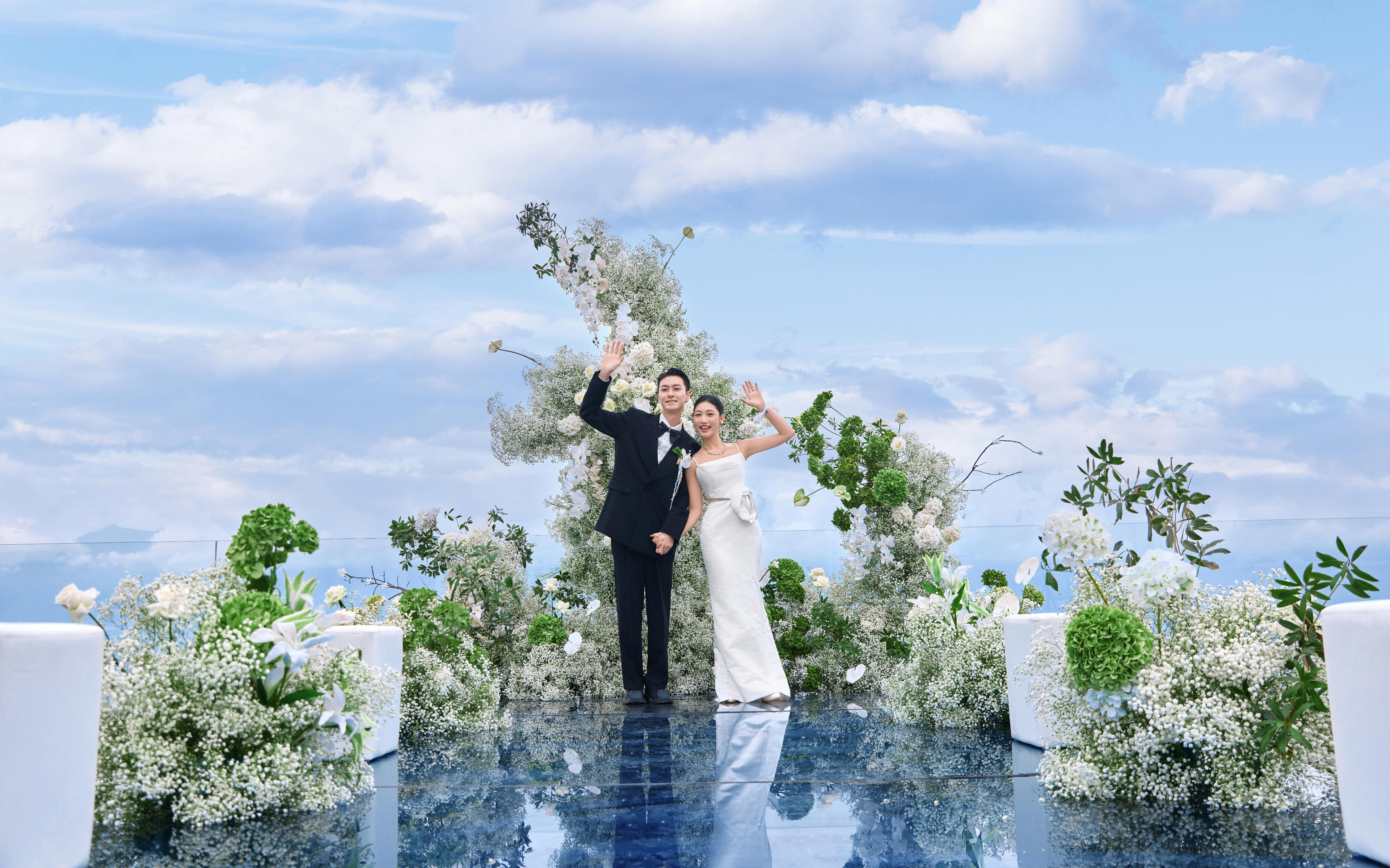 這是戶外婚禮的天花板 氛圍感直接拉滿