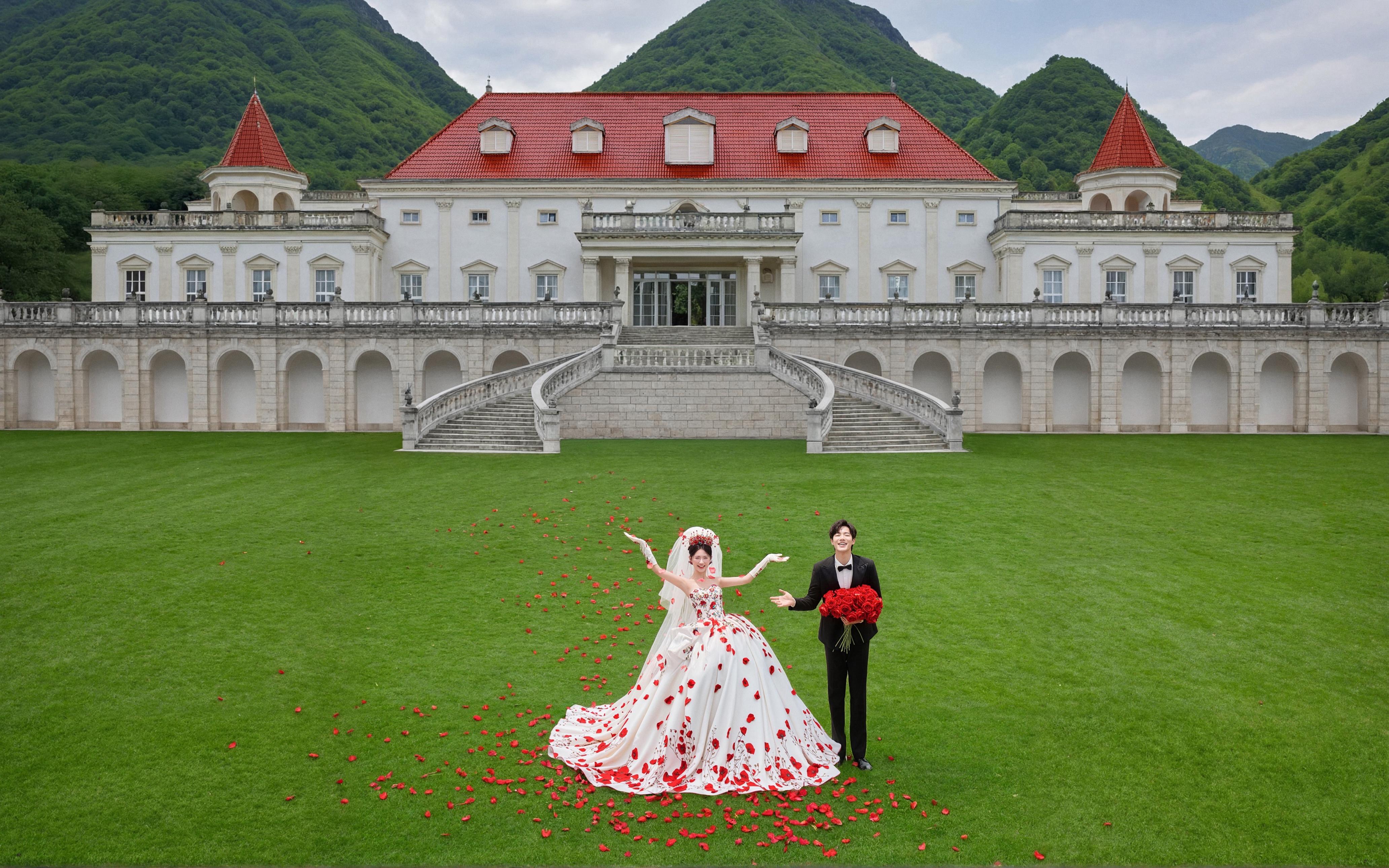 玫瑰公主浪漫出逃??高級(jí)感公主風(fēng)婚紗照??