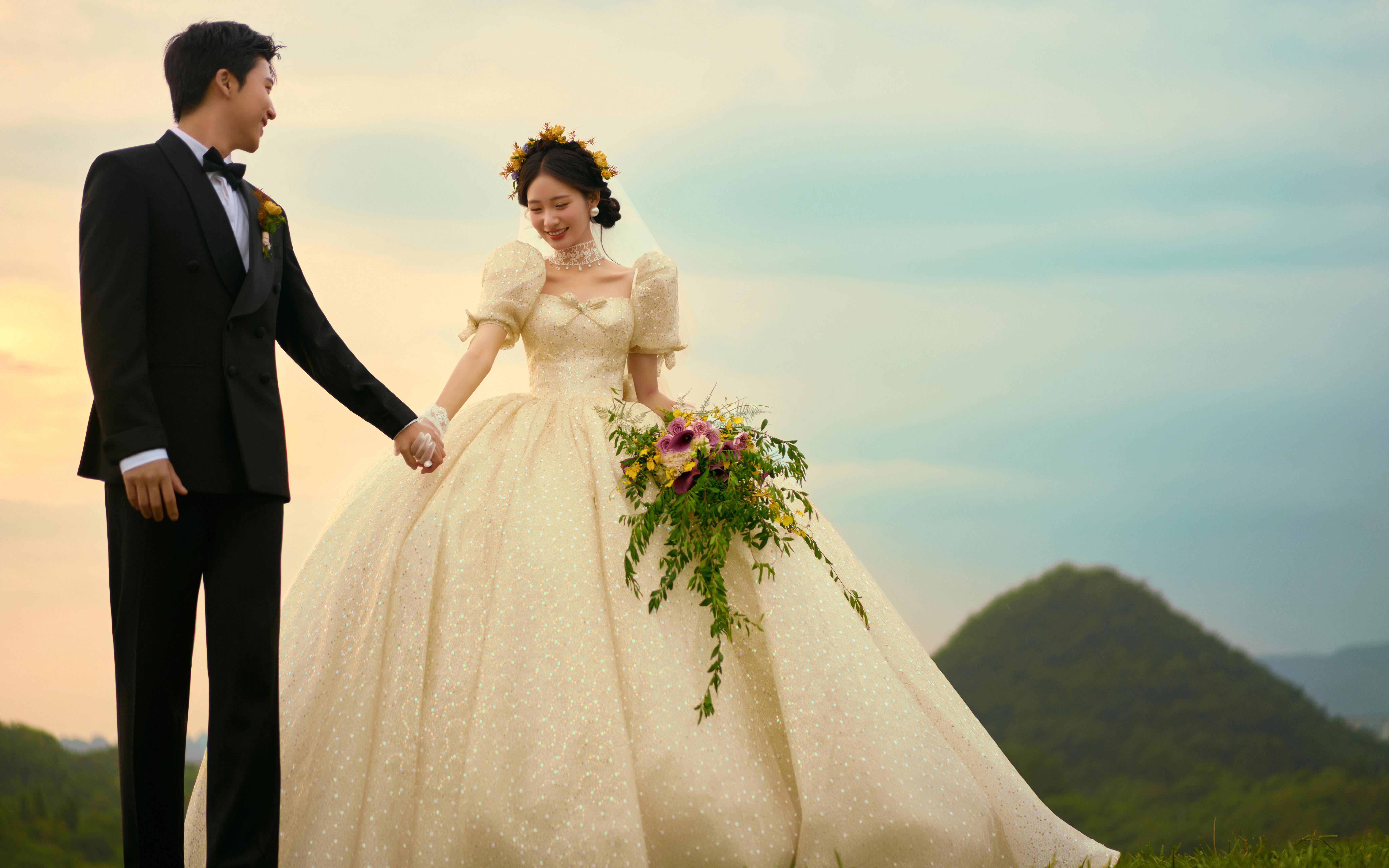 昆明婚紗照外景婚紗照山景婚紗照夕陽婚紗照
