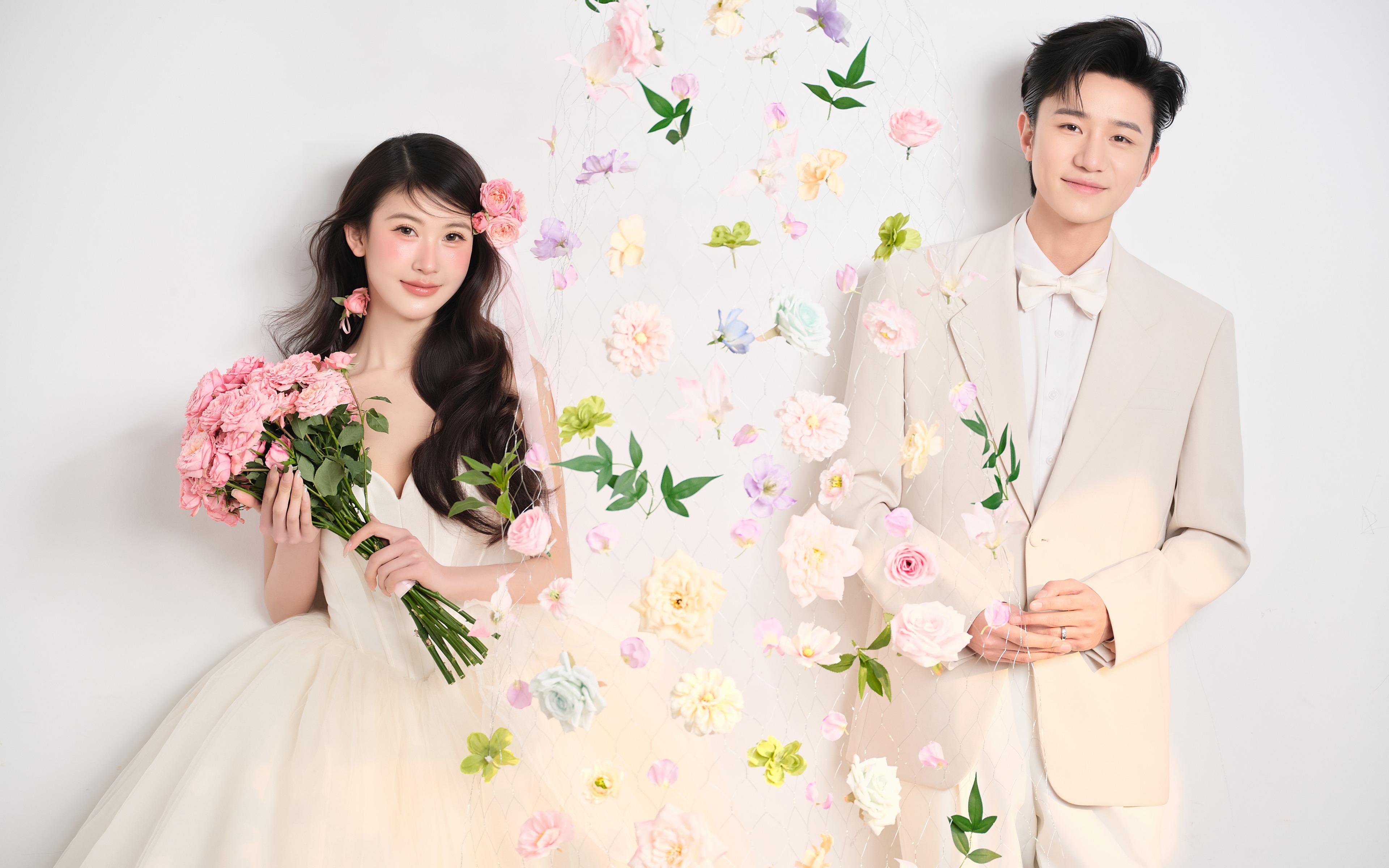 🌸室内花房婚纱照｜甜而不腻少女感拉满