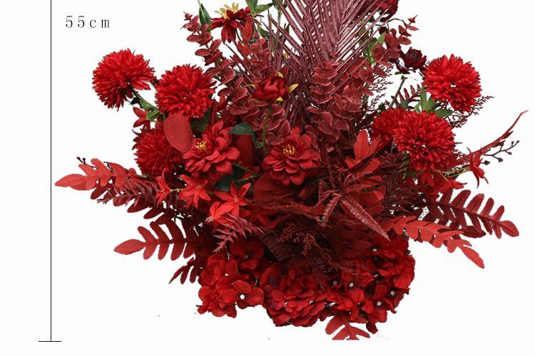 新款婚庆仿真花尤加利盆花路引花舞台花