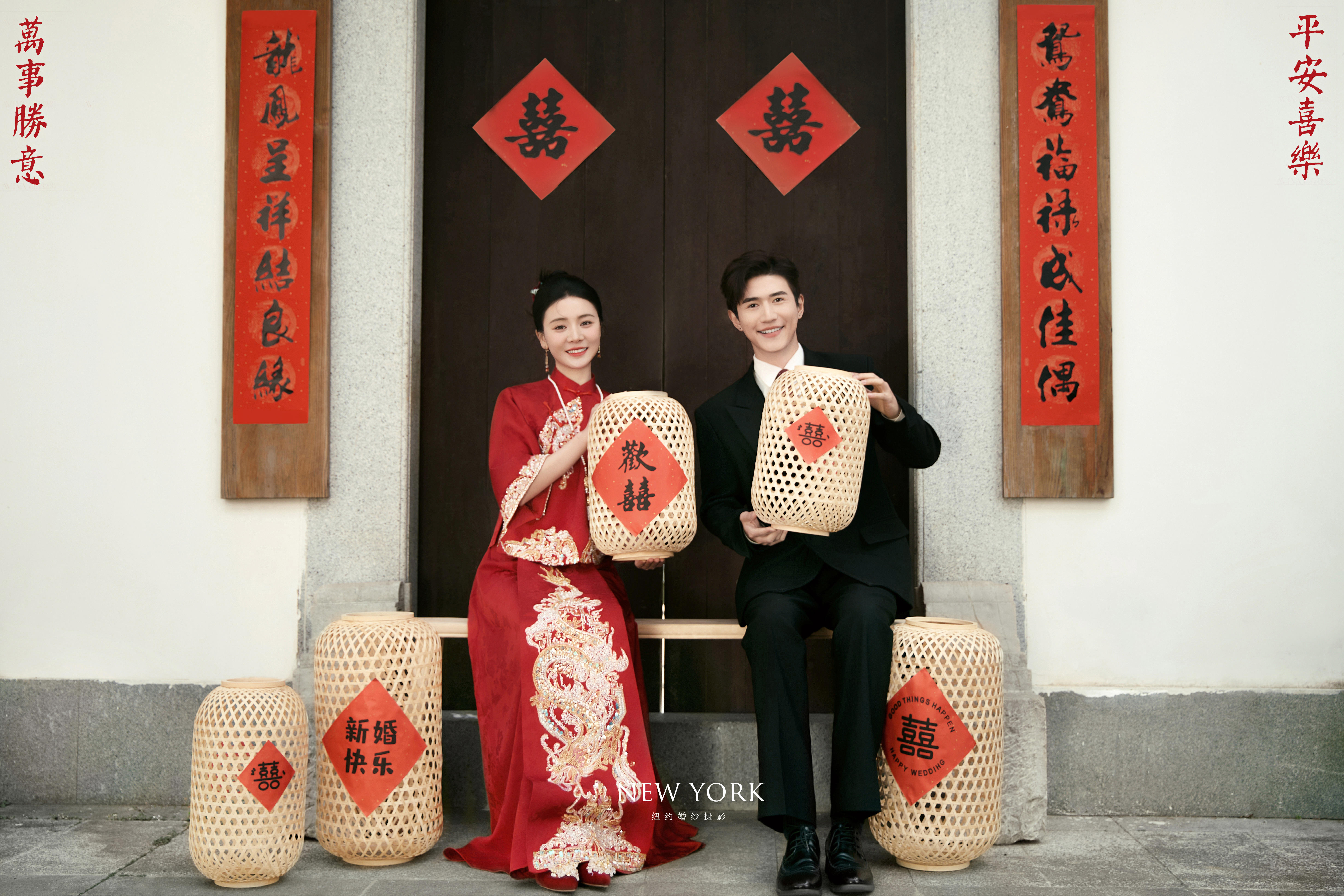 徹底贏麻！新中式喜嫁婚紗照喜慶又甜蜜