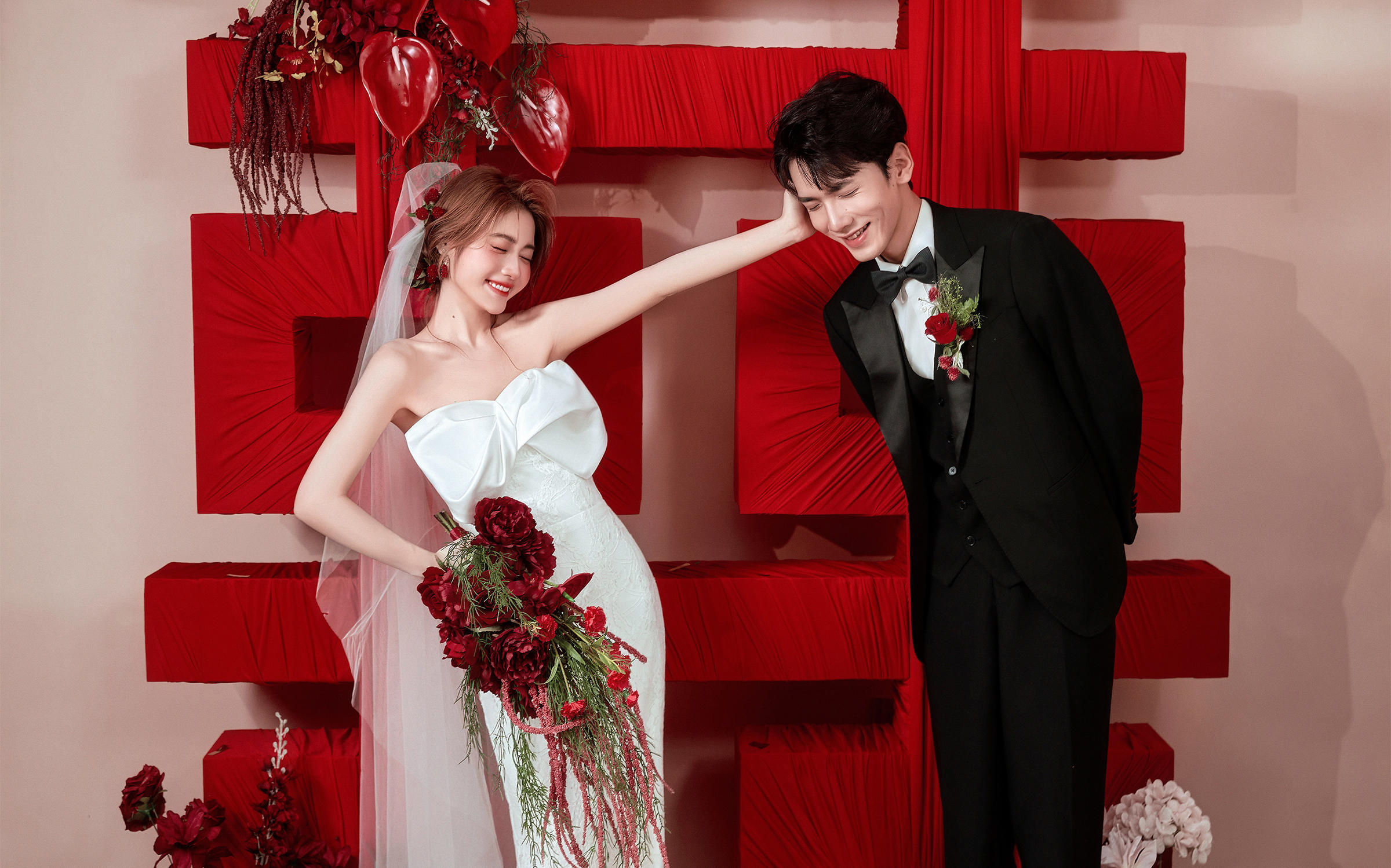【喜嫁婚纱照】浅笑倚肩=，韩式浪漫藏进步细语时光