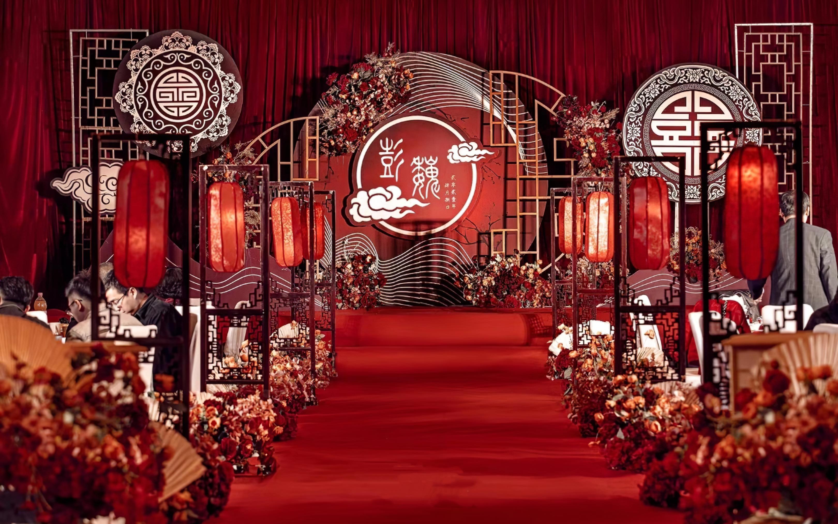 小場(chǎng)地中式婚禮一價(jià)全包含四大余笙婚禮