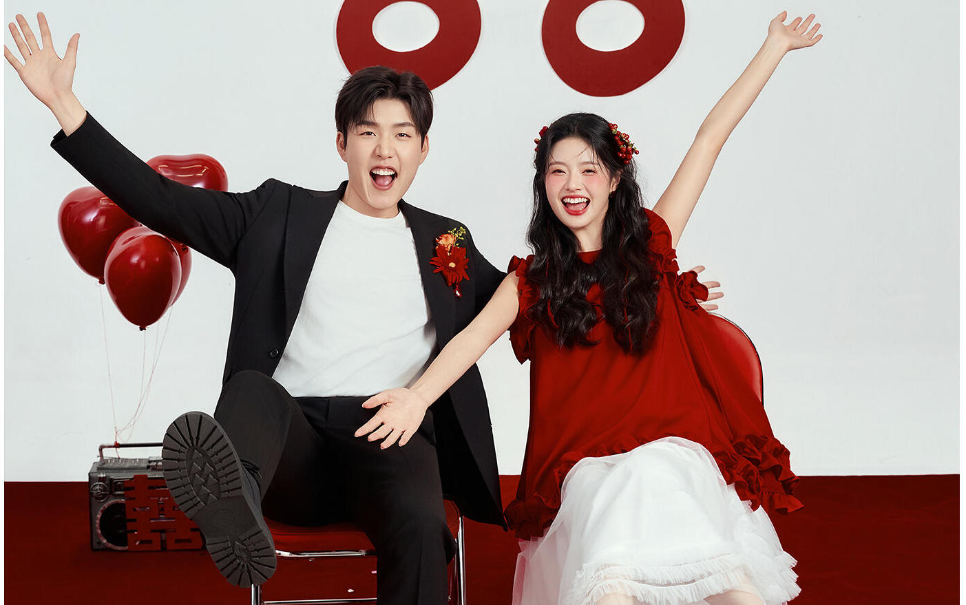 拍到啦！超甜的轻复古喜嫁婚纱照❤️太爱了