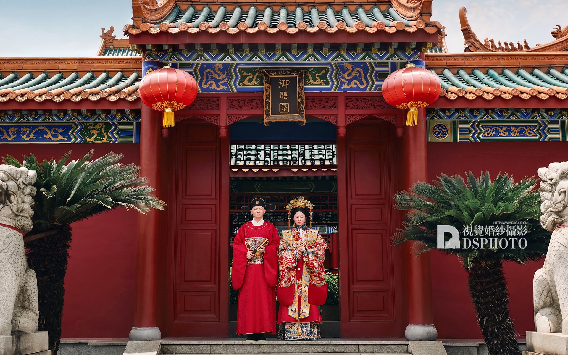 明制汉服婚纱照｜凤冠霞帔，许你一场大明风华