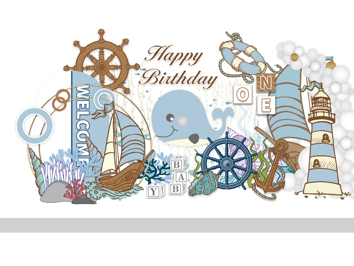 远航小鲸鱼生日主题1111
