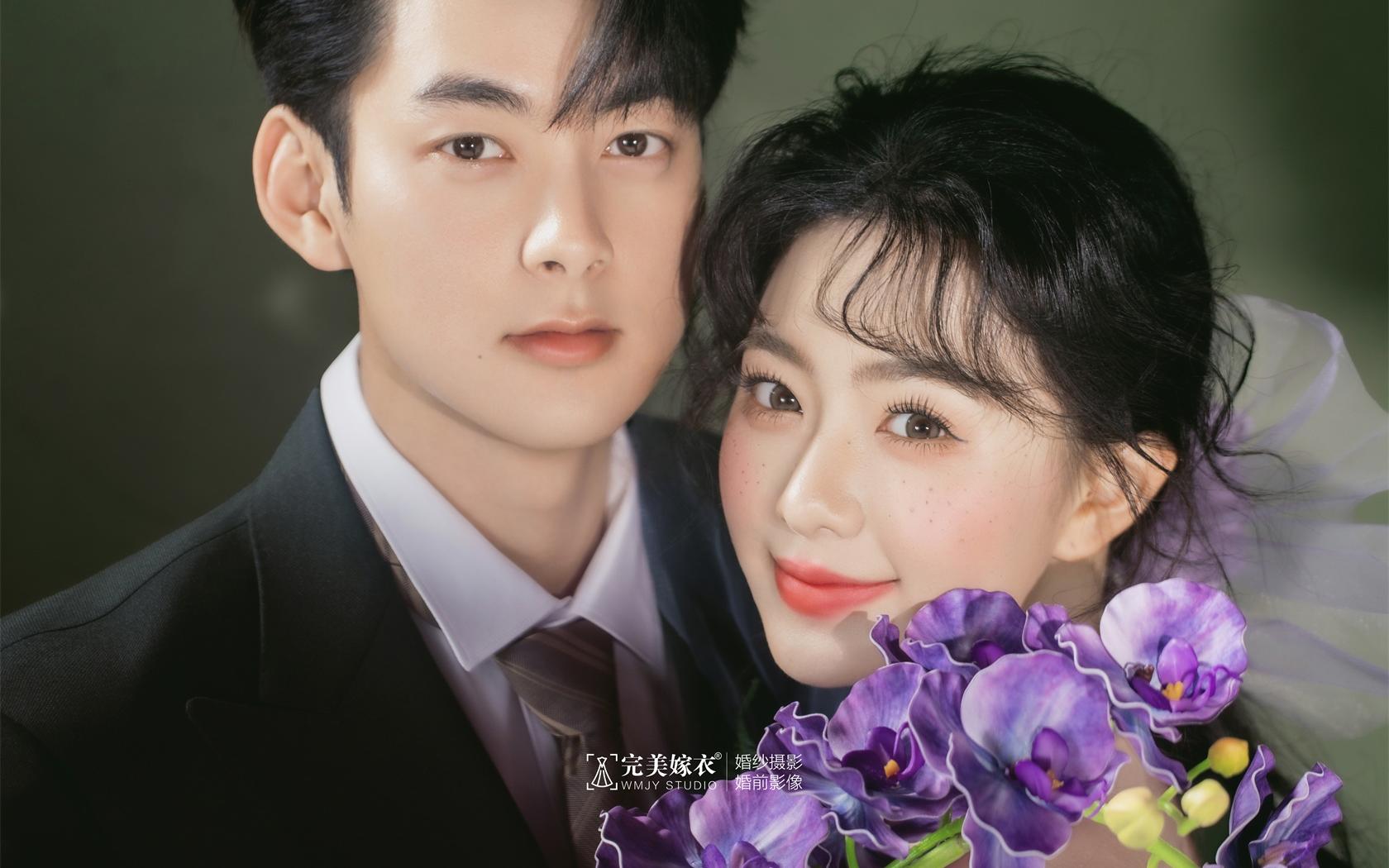 【心相契】人间绝绝紫💜这组油画风婚纱照直戳我