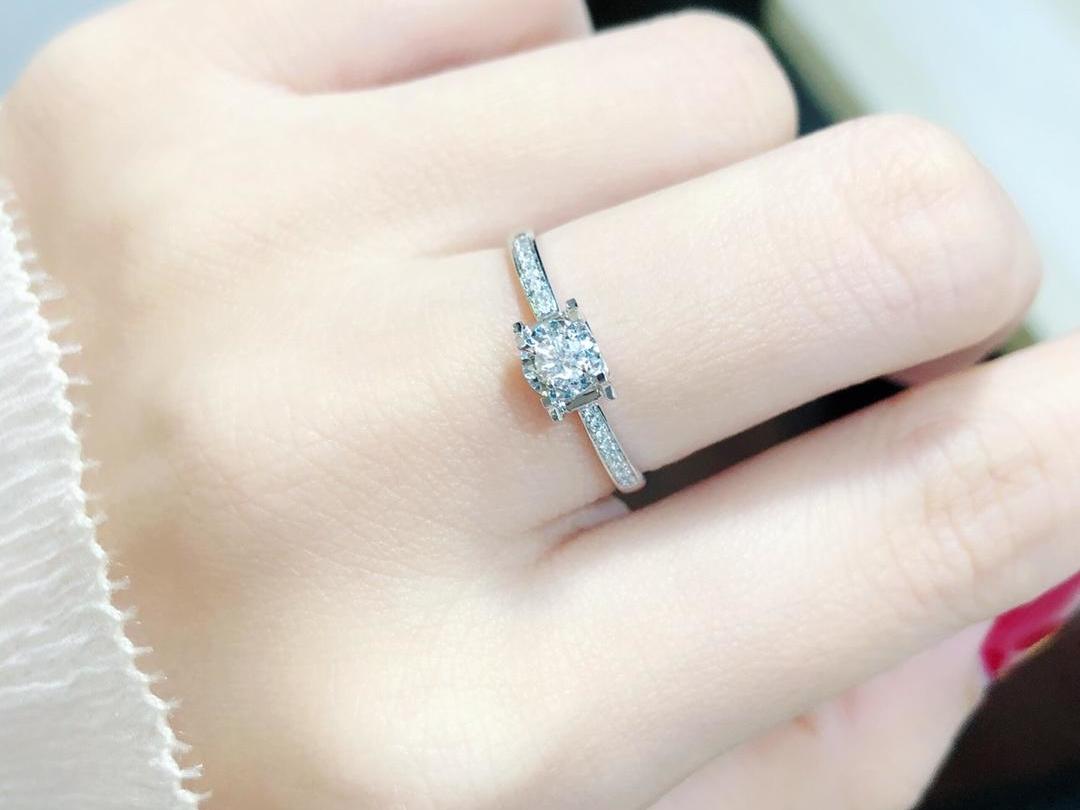 时尚大气18k金钻石婚戒，我希望，余生都能有你