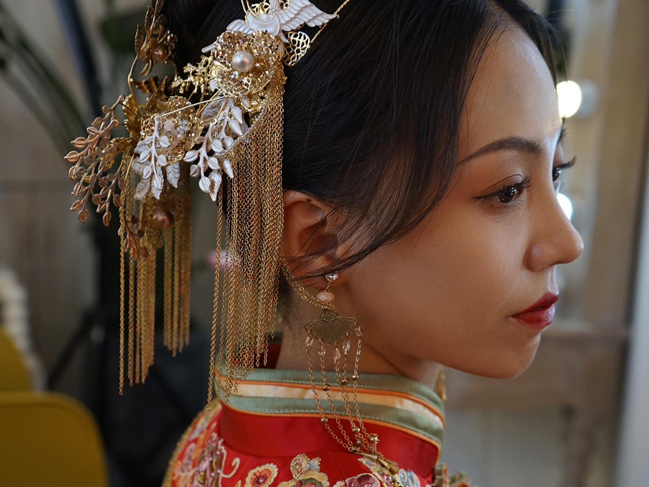 全程跟妆+新娘精品纱6件套造型主婚纱秀禾服礼服妆