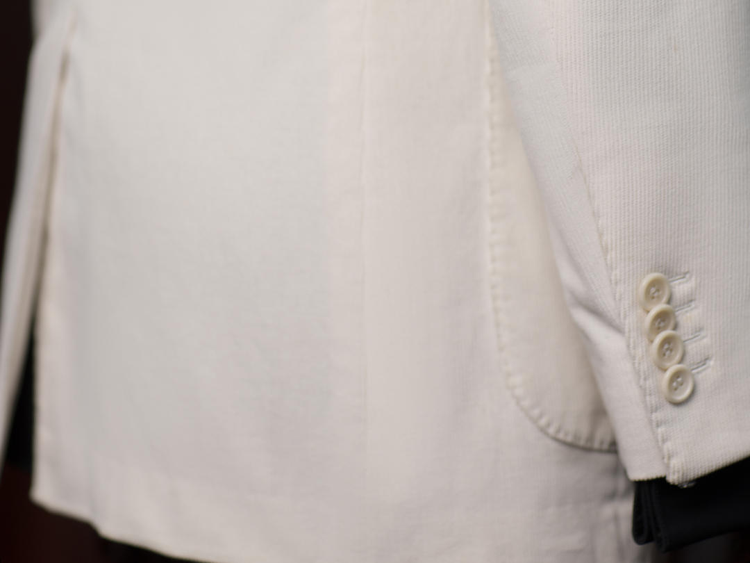 白色绒面单排扣sportcoat